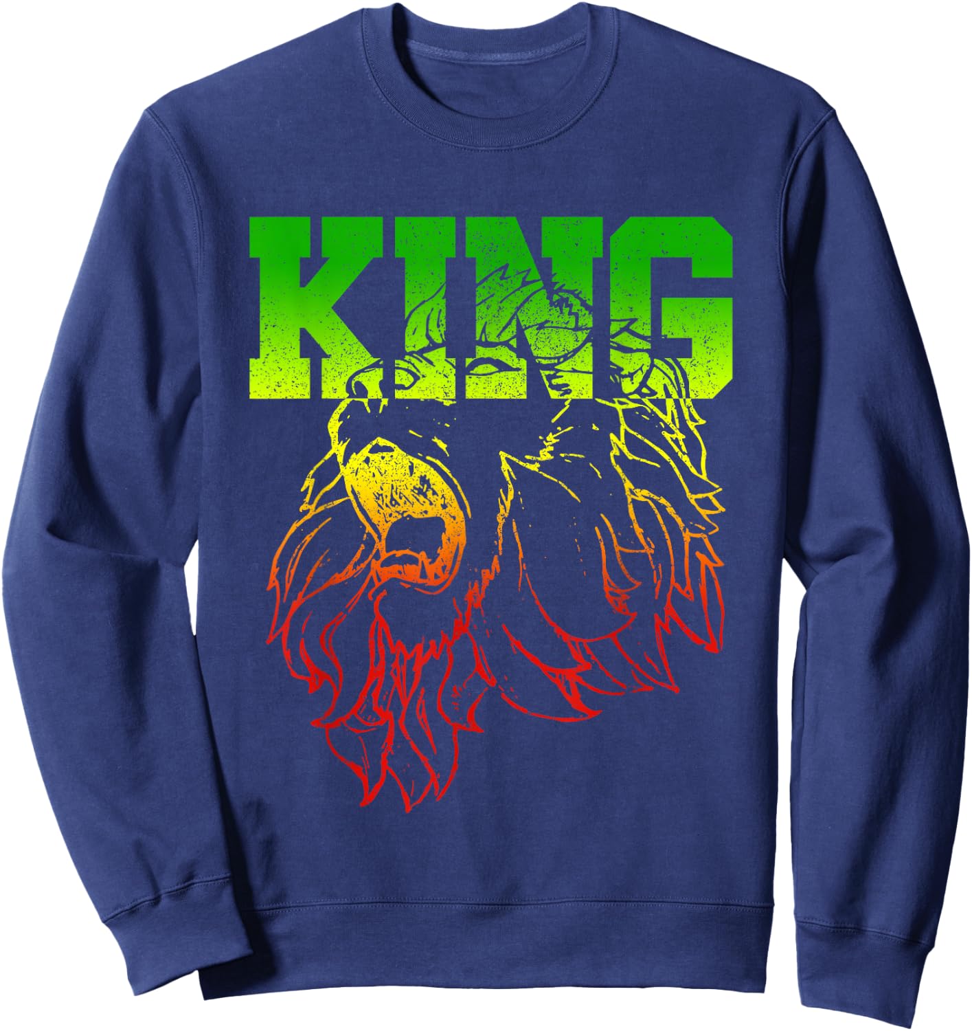 Lion Of Judah - King Reggae Music Rasta Shirt Gift Sweatshirt - Sweatshirt | Navy