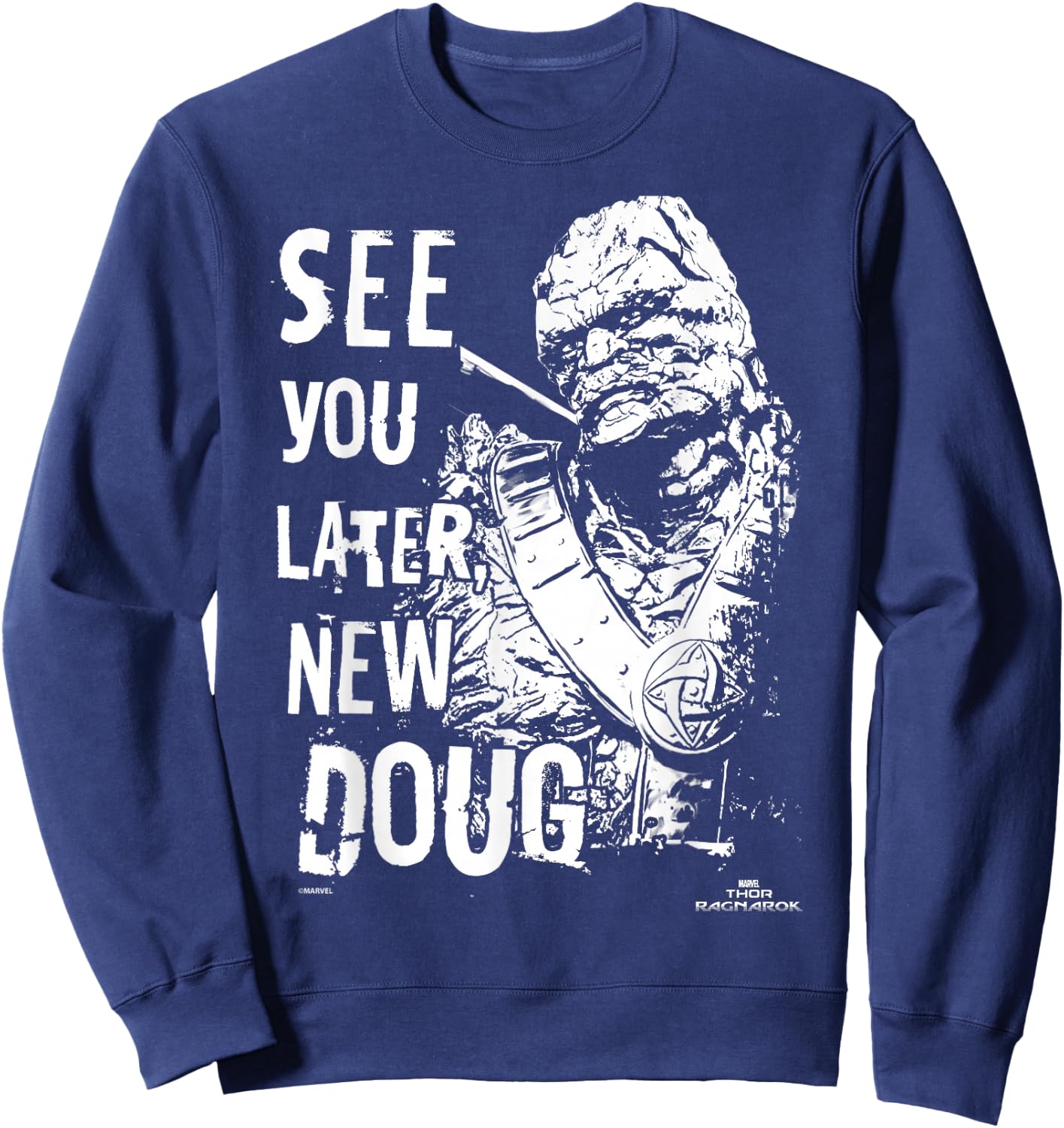 Marvel Thor Ragnarok Korg Later New Doug Sweatshirt - Sweatshirt | Navy