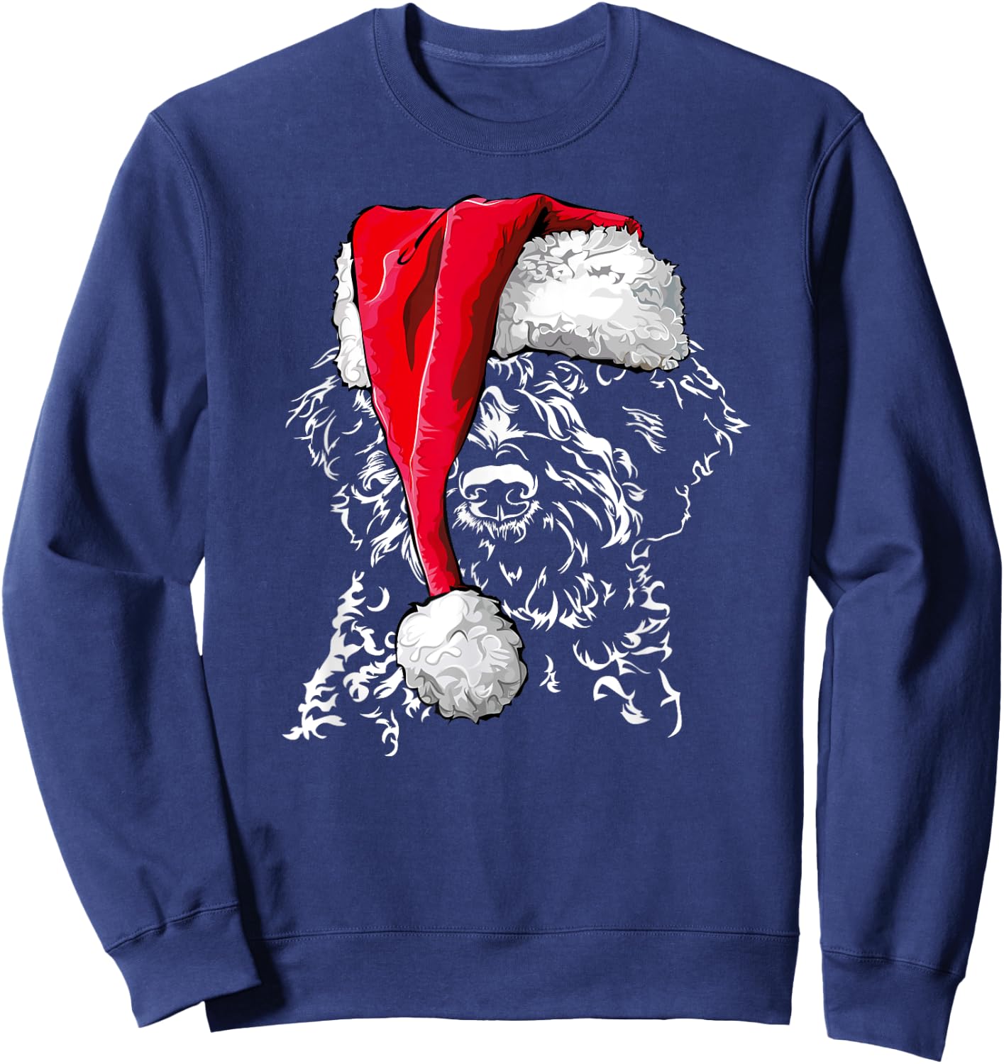 Funny Lagotto Romagnolo Santa Christmas dog mom gift present Women Girls Kids Sweatshirt - Sweatshirt | Navy