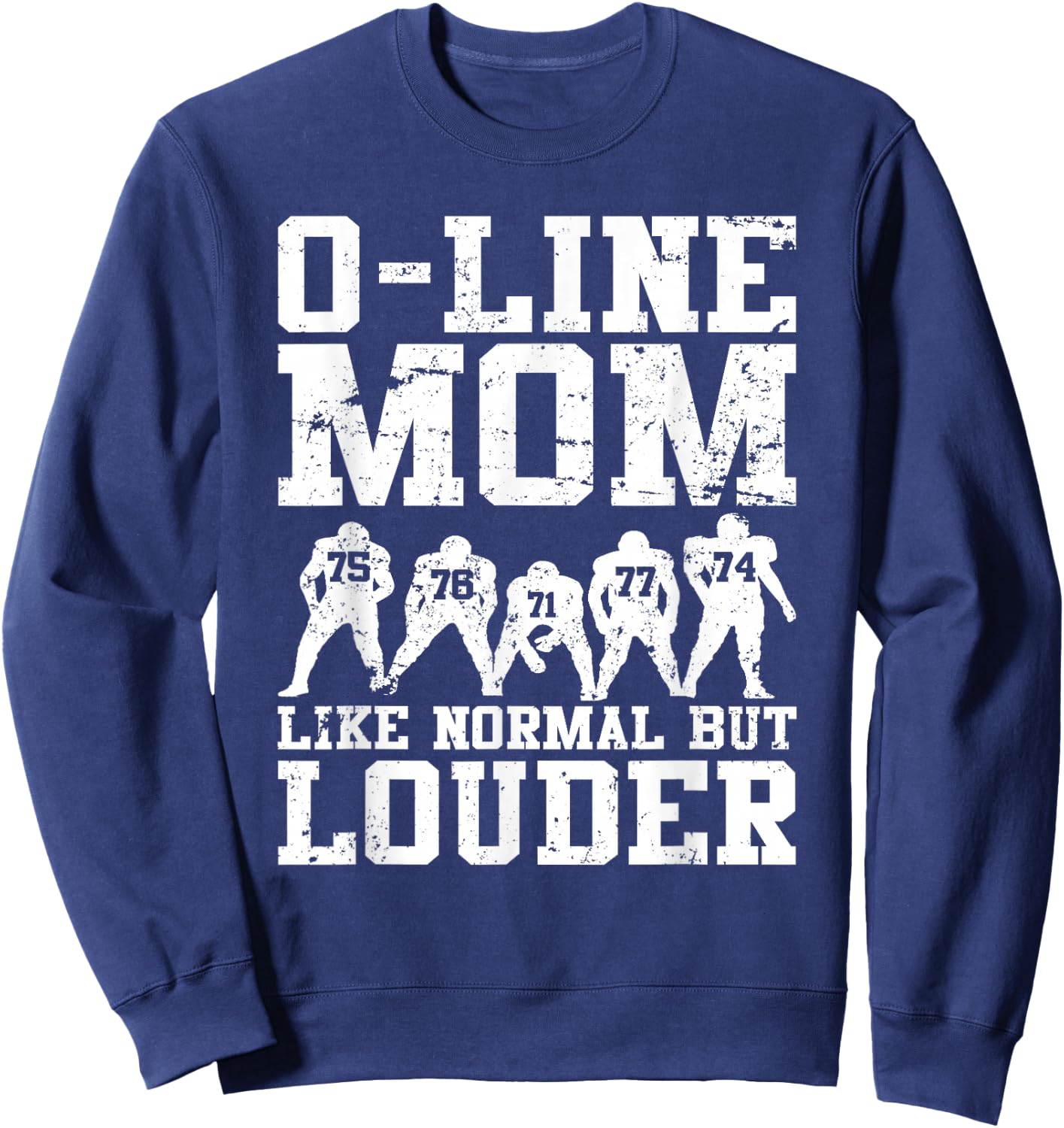 Funny Offensive Line Football Lineman Mom Sweatshirt - Sweatshirt | Navy