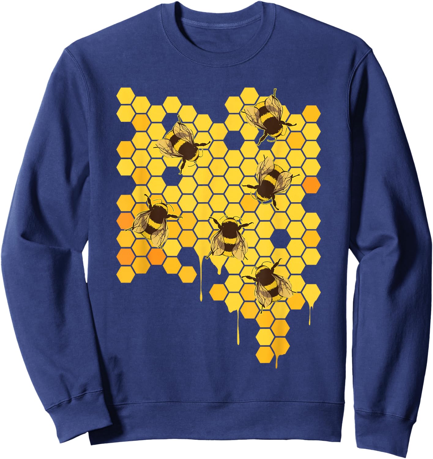 Honey Bee Hive Honeycomb Beekeeping Beekeeper Gift Sweatshirt - Sweatshirt | Navy