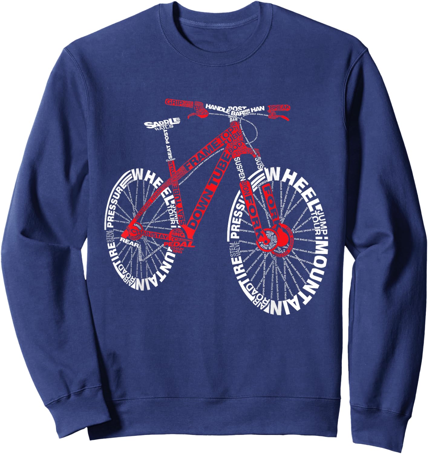 Bicycle Amazing Anatomy Mountain Bike Sweatshirt - Sweatshirt | Navy