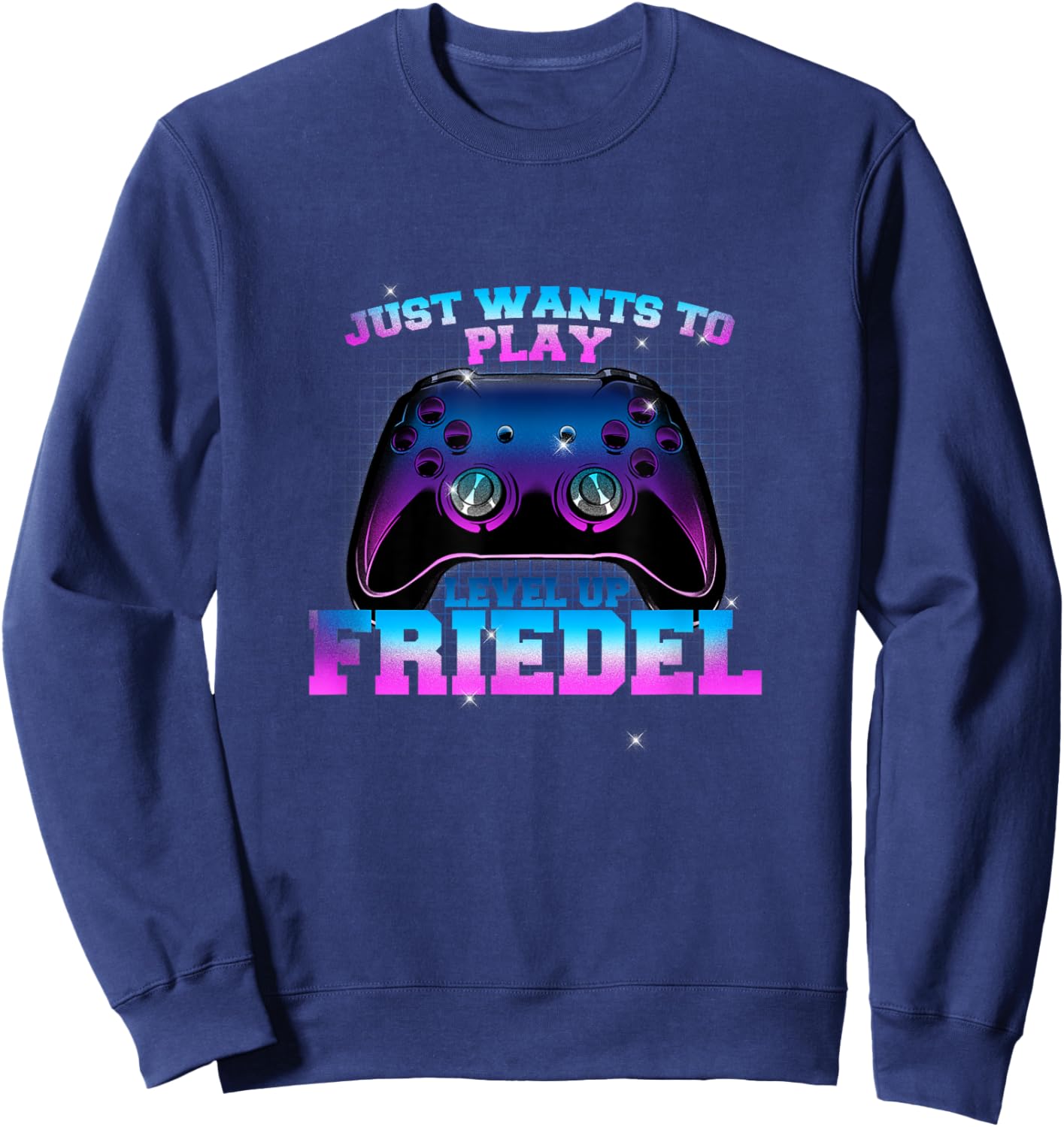 FRIEDEL - LEVEL UP with Controller: JUST WANTS TO PLAY Sweatshirt - Sweatshirt | Navy