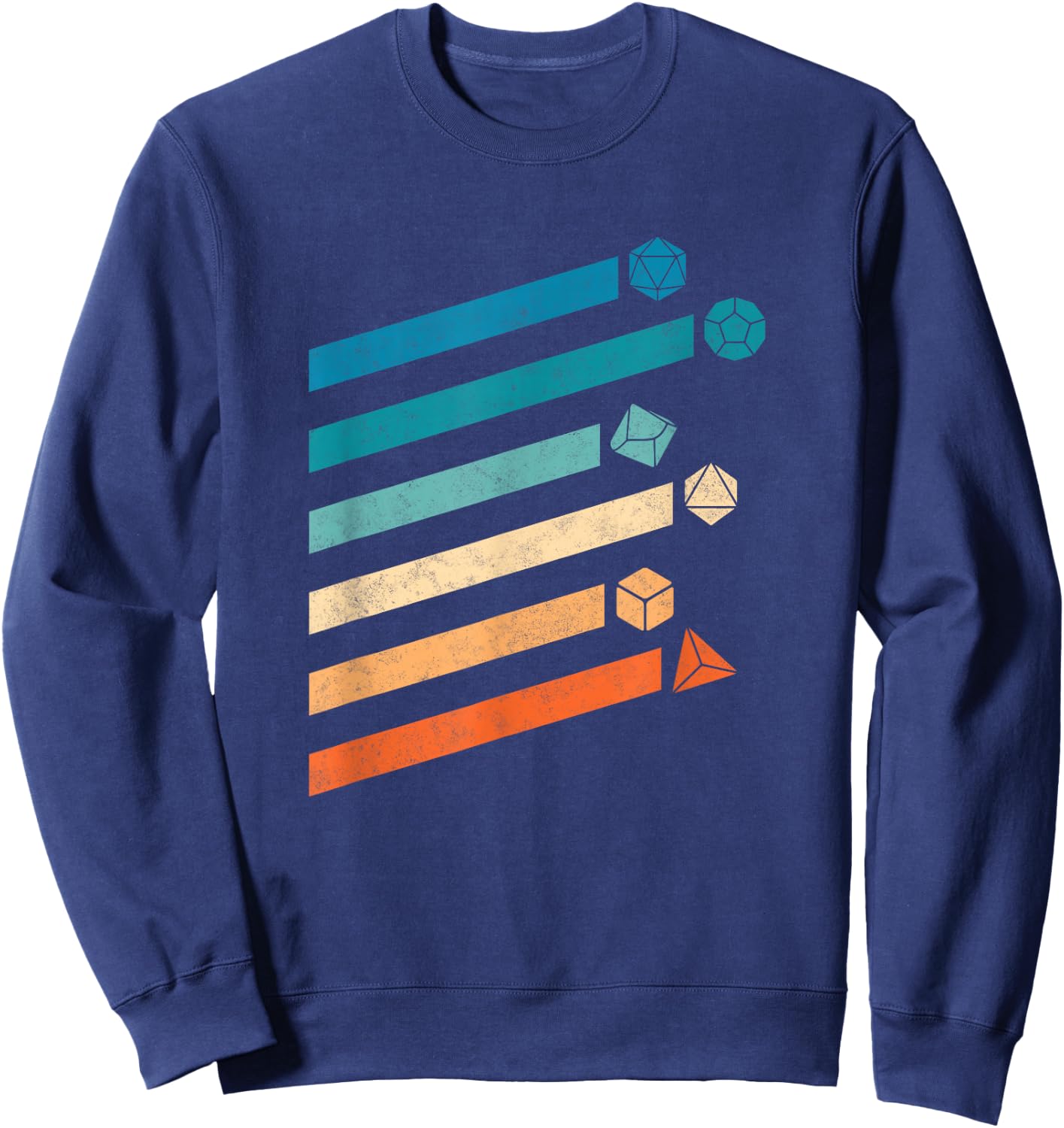 Tabletop RPG GM Game vintage D20 Dice shirt Sweatshirt - Sweatshirt | Navy