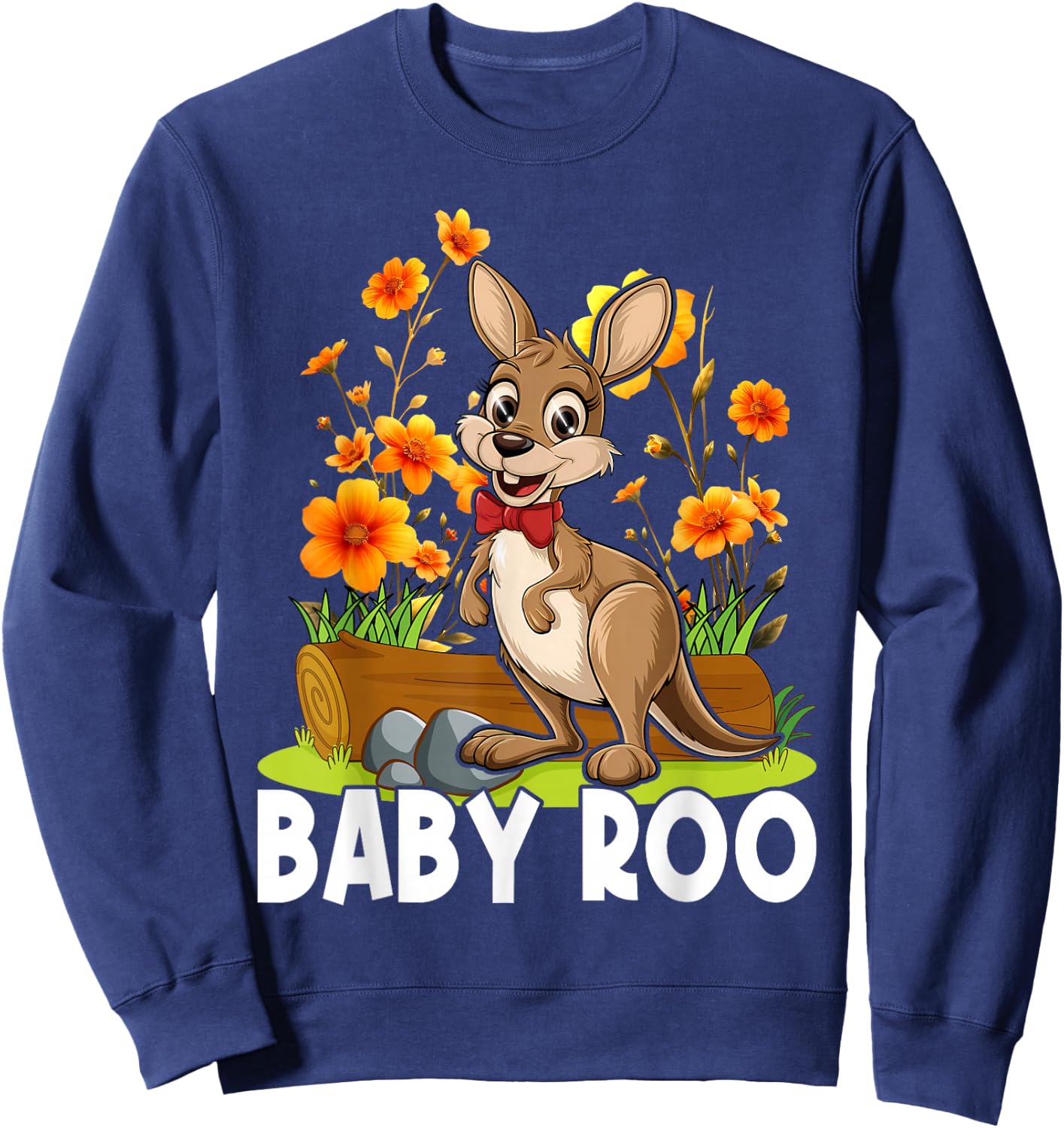 Baby-Roo Baby Roo Kangaroo Funny Cute Family Group Sweatshirt - Sweatshirt | Navy