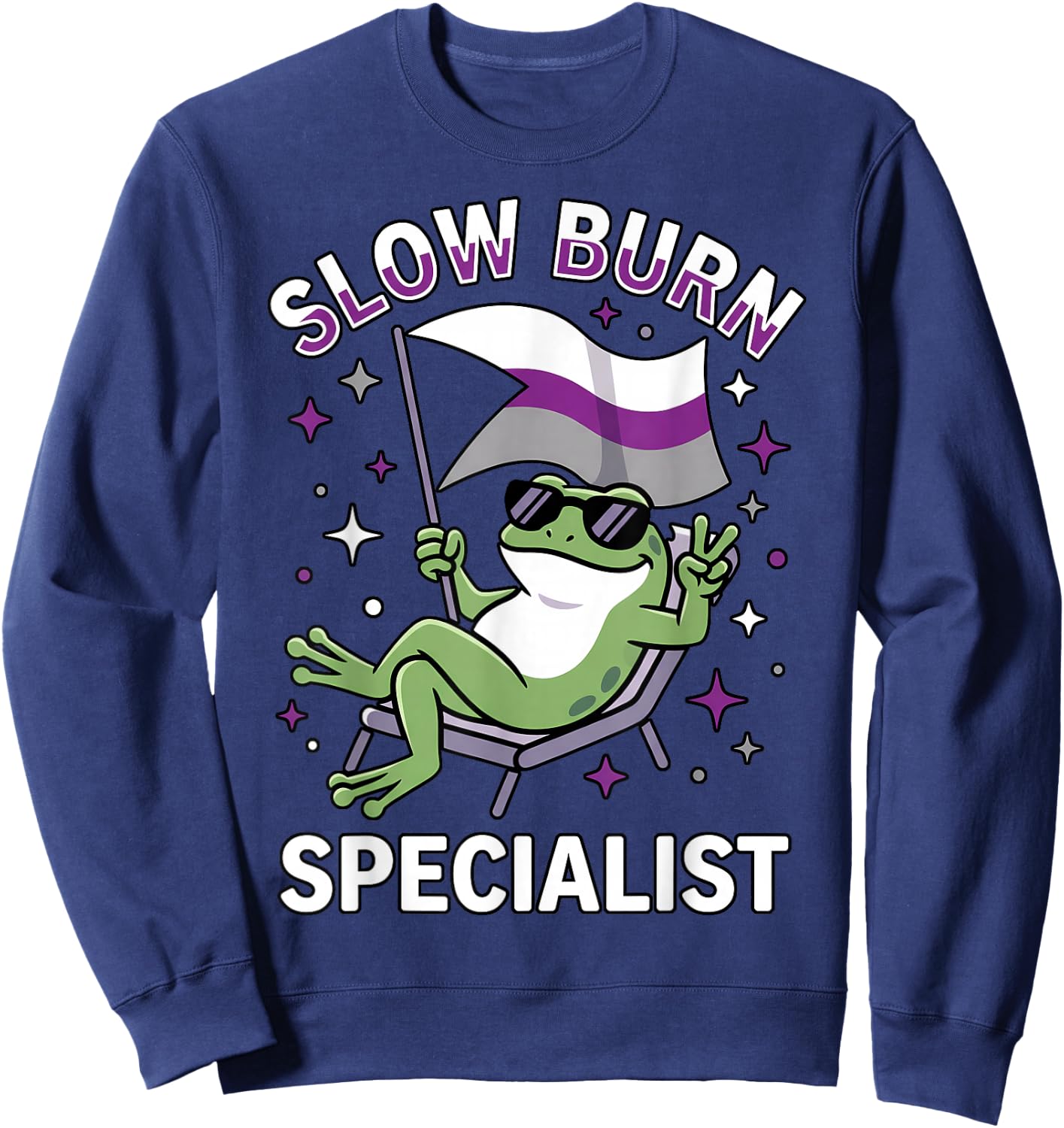 Funny Demisexual Frog Sweatshirt - Sweatshirt | Navy