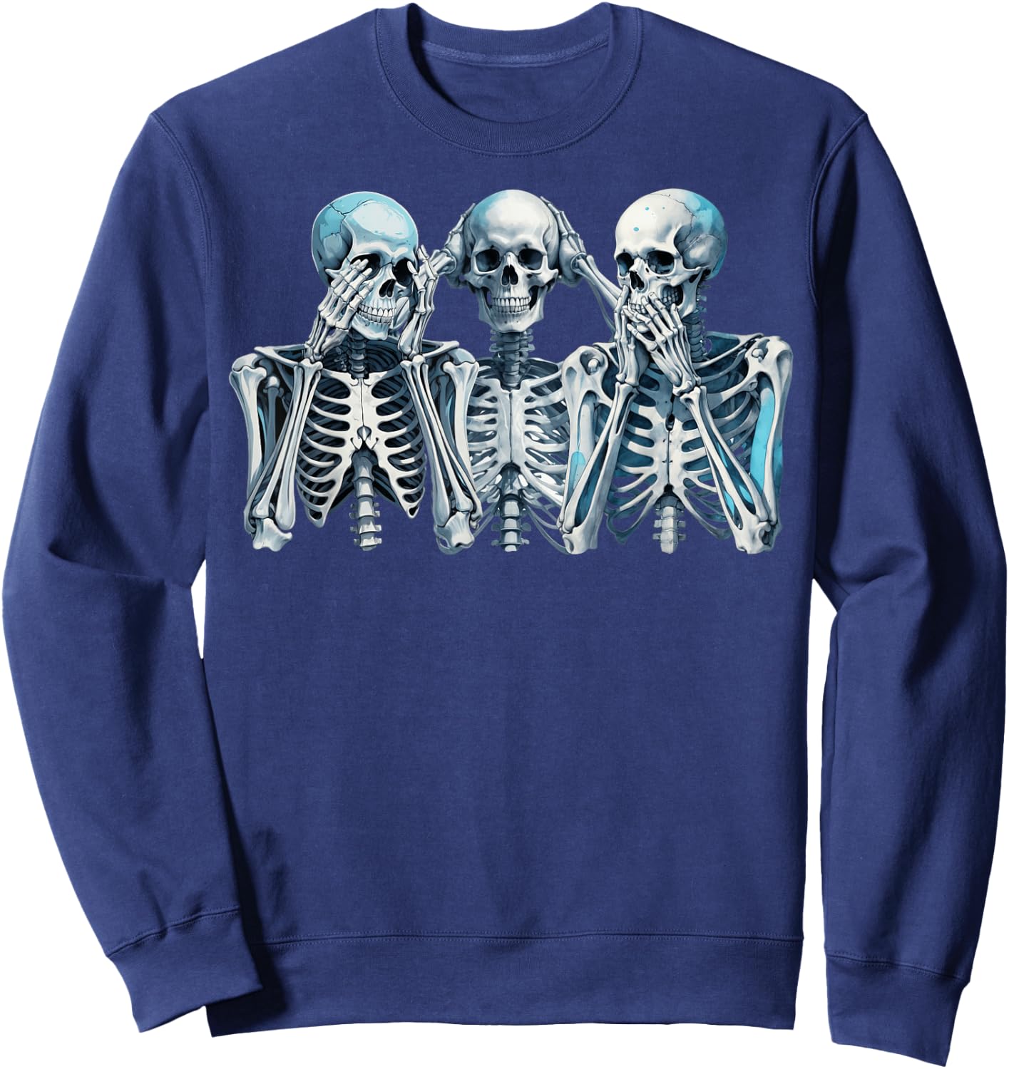 See No Evil, Hear No Evil, Speak No Evil Sweatshirt - Sweatshirt | Navy