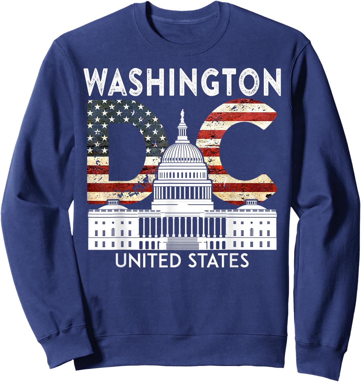 Washington State Capitol Hill Souvenir Gift Washington DC Sweatshirt - Sweatshirt | Navy