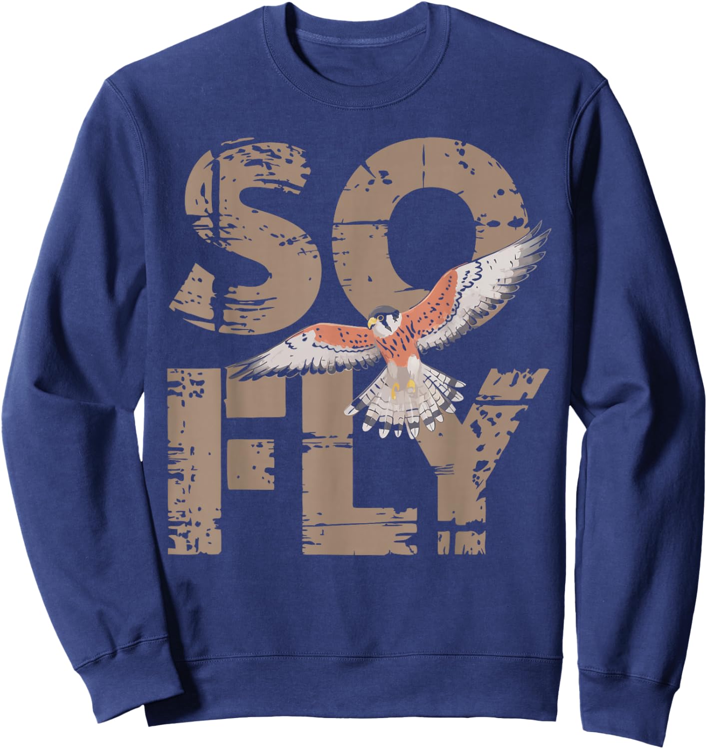 Kestrel Birder Falcon So Fly American Kestrel Sweatshirt - Sweatshirt | Navy
