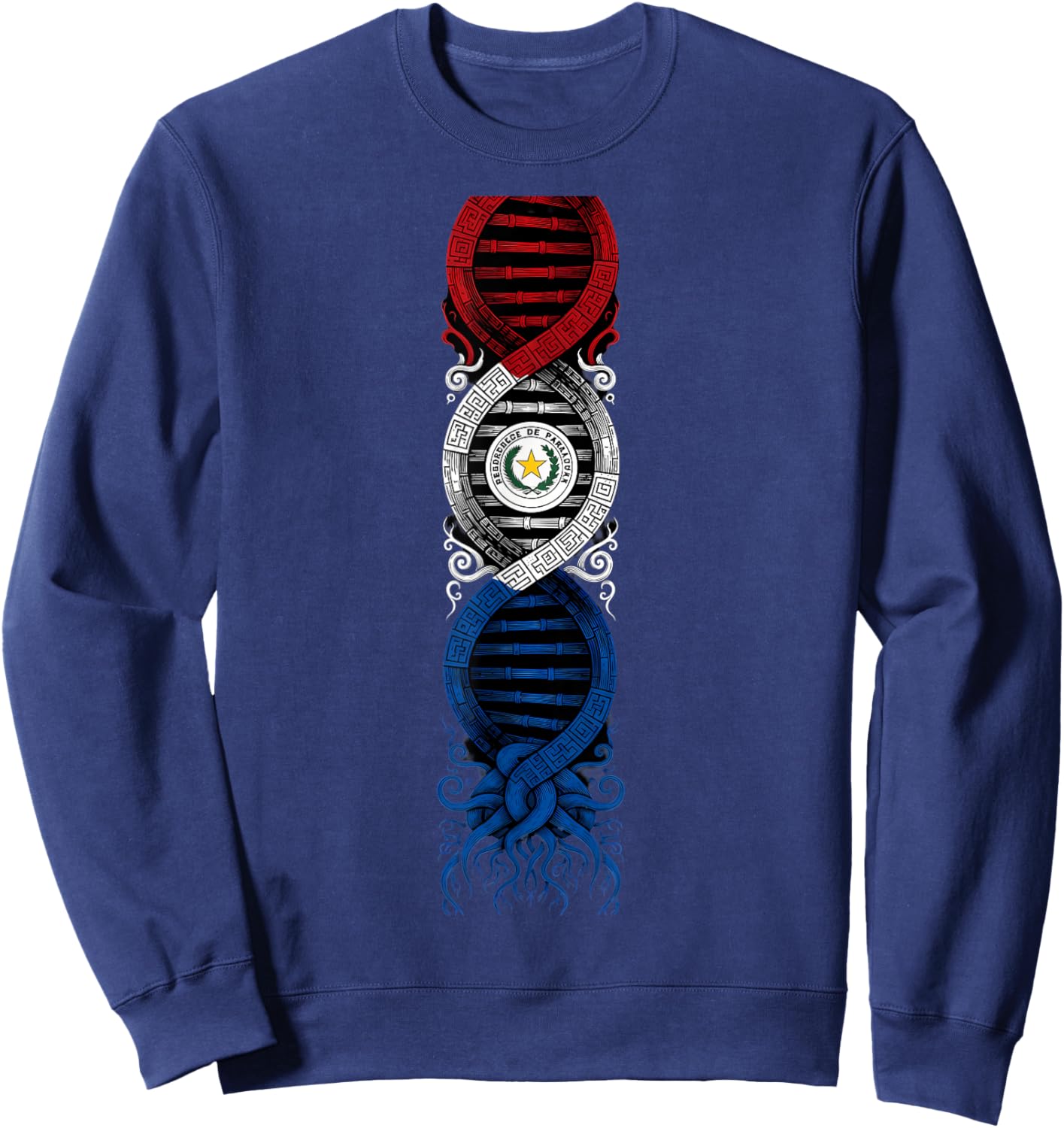 Paraguay Flag Paraguayan Roots Sweatshirt - Sweatshirt | Navy