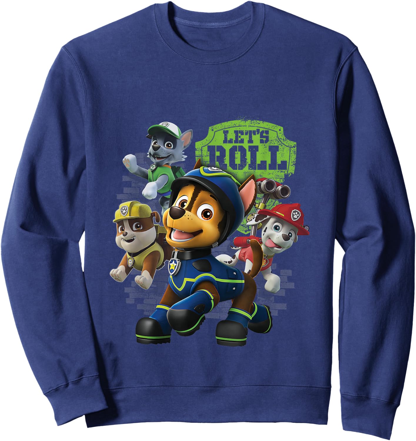 PAW Patrol Police Pup Chase Lets Roll With Group Sweatshirt - Sweatshirt | Navy