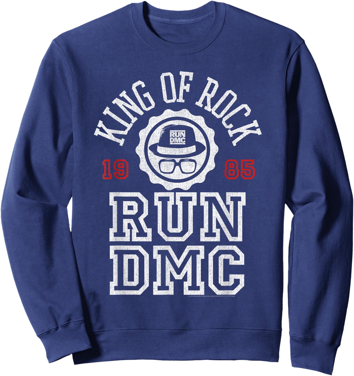 Run DMC Official King Of Rock 1985 Sweatshirt - Sweatshirt | Navy