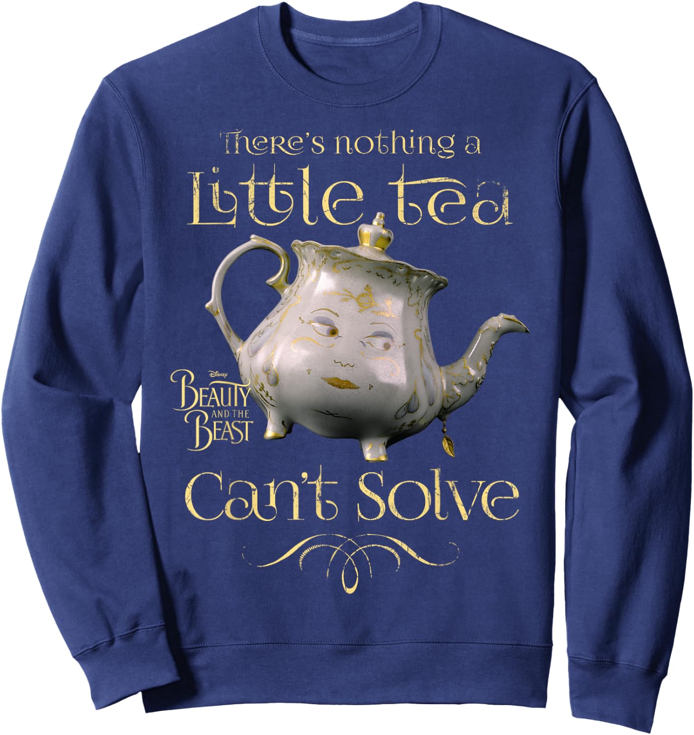 Disney Beauty & The Beast Mrs. Potts Tea Fix Graphic Sweatshirt - Sweatshirt | Navy