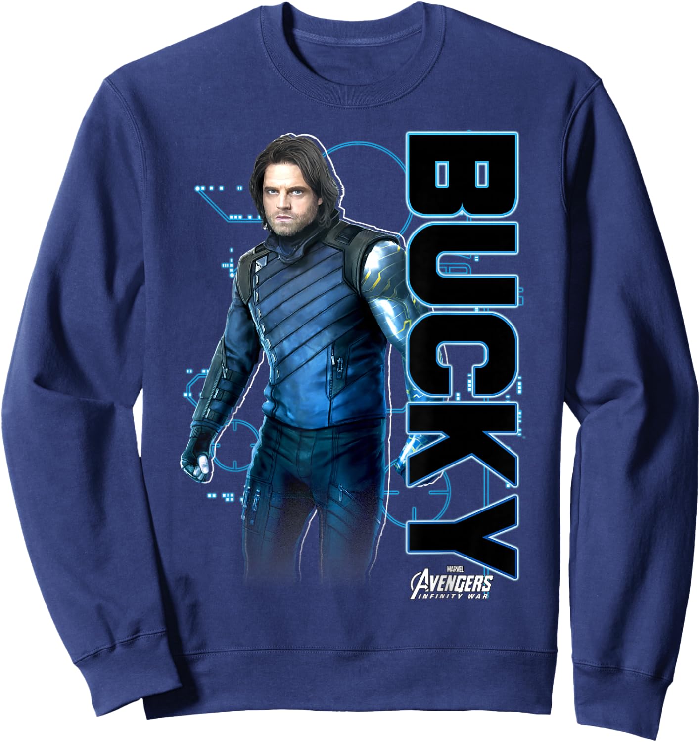 Marvel Avengers Infinity War Bucky Tech Graphic Sweatshirt - Sweatshirt | Navy