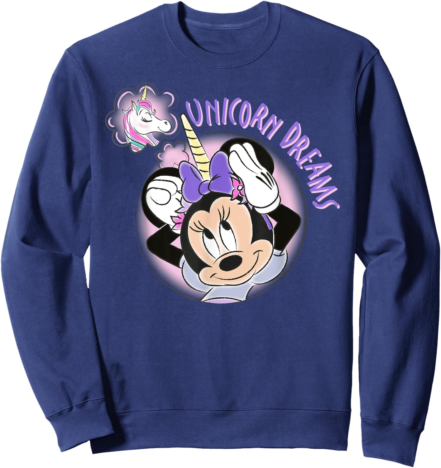 Disney - Minnie Mouse Unicorn Dreams Sweatshirt - Sweatshirt | Navy