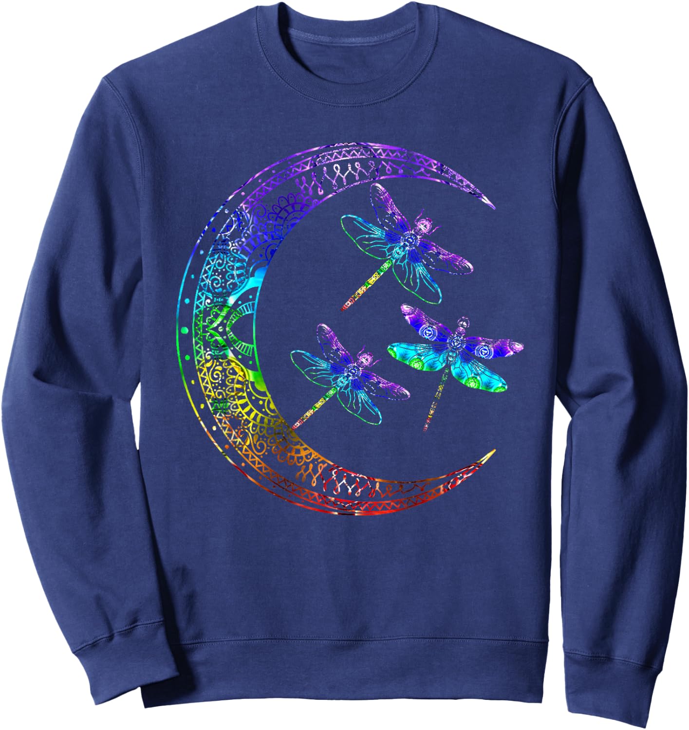 Mandala Dragonfly Chakra Dragonflies Sweatshirt - Sweatshirt | Navy