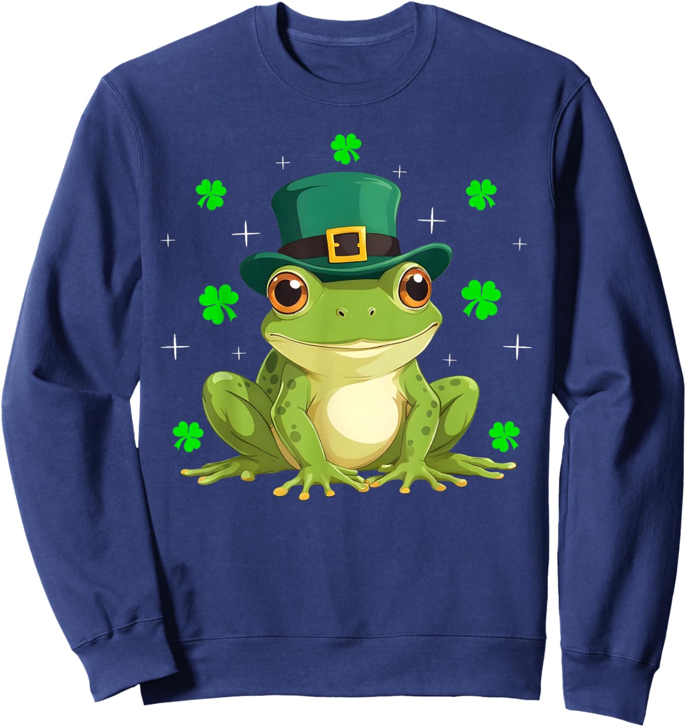 Irish Shamrock Leprechaun Hat Frog St Patrick's Day Sweatshirt - Sweatshirt | Navy