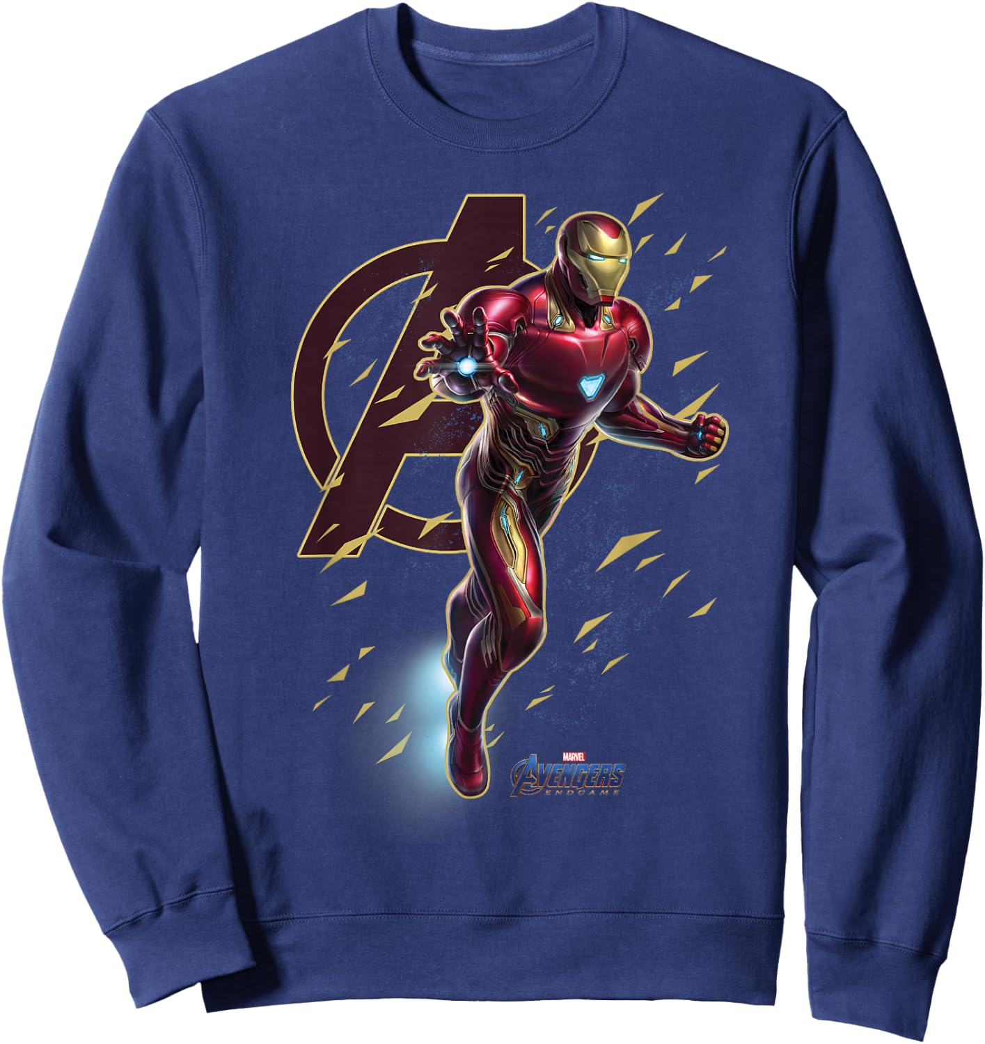 Marvel Avengers Endgame Iron Man Action Pose Graphic Sweatshirt - Sweatshirt | Navy