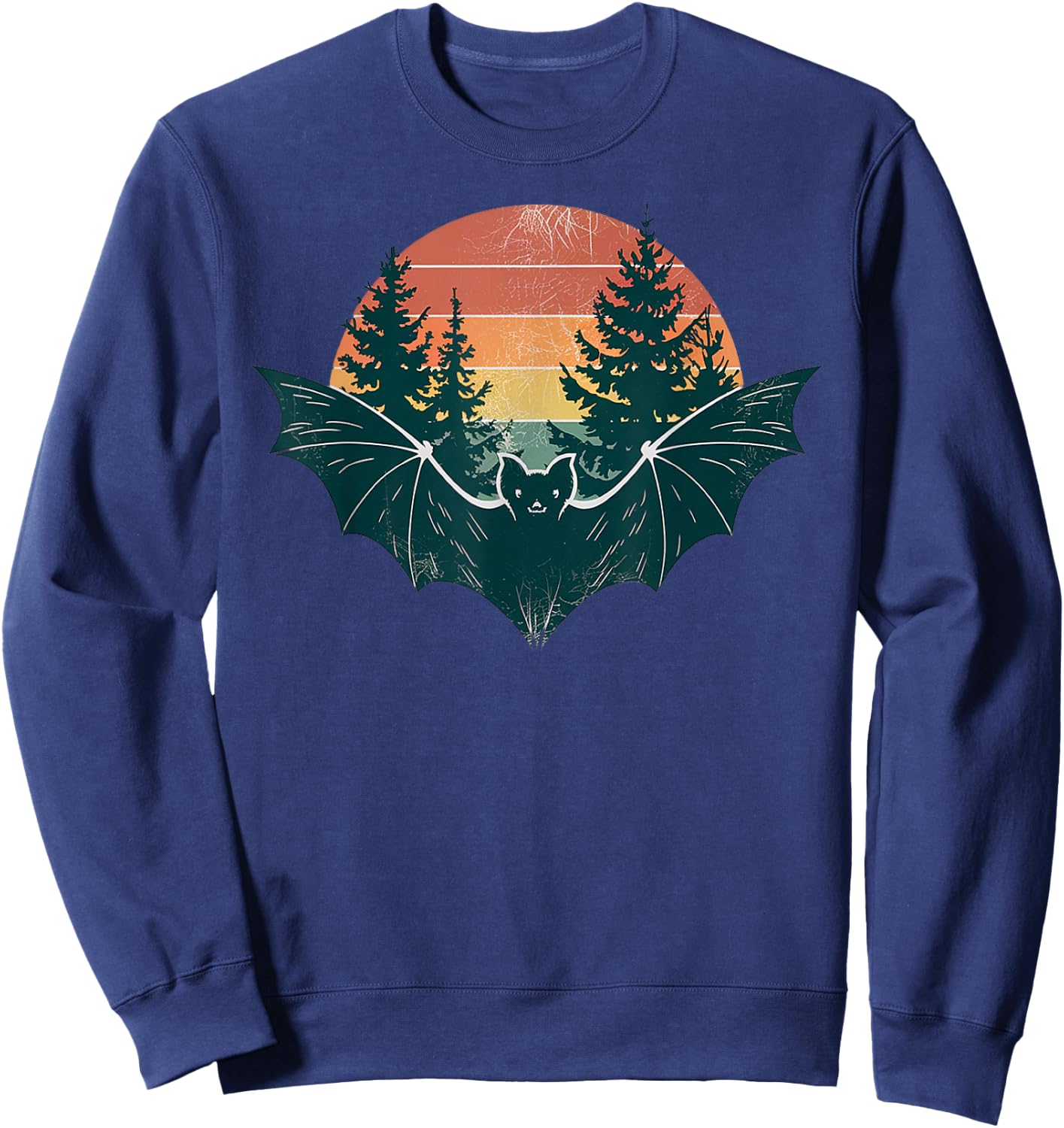 Bat Hunting Hiking Outdoor Camping Forest Men Women Bat Sweatshirt - Sweatshirt | Navy