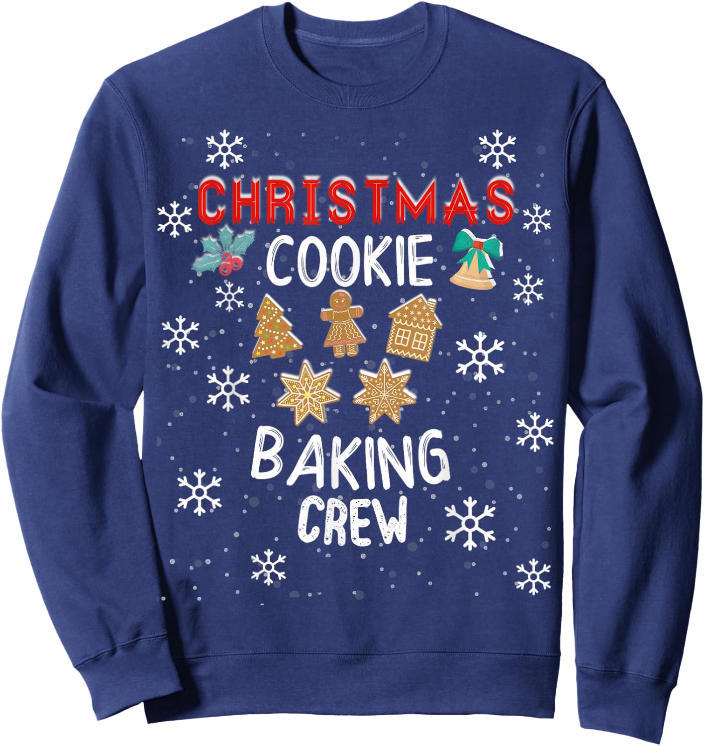 Christmas Cookie Baking Crew Holiday Kitchen Team Sweatshirt - Sweatshirt | Navy