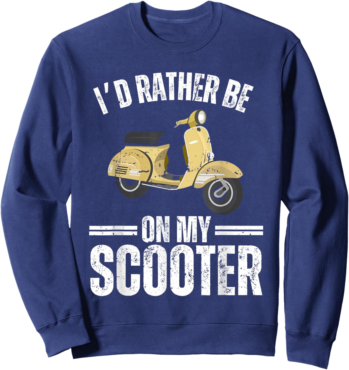 Cool Scooter Women Motorcycle Motor Biker Scoot Bike Sweatshirt - Sweatshirt | Navy