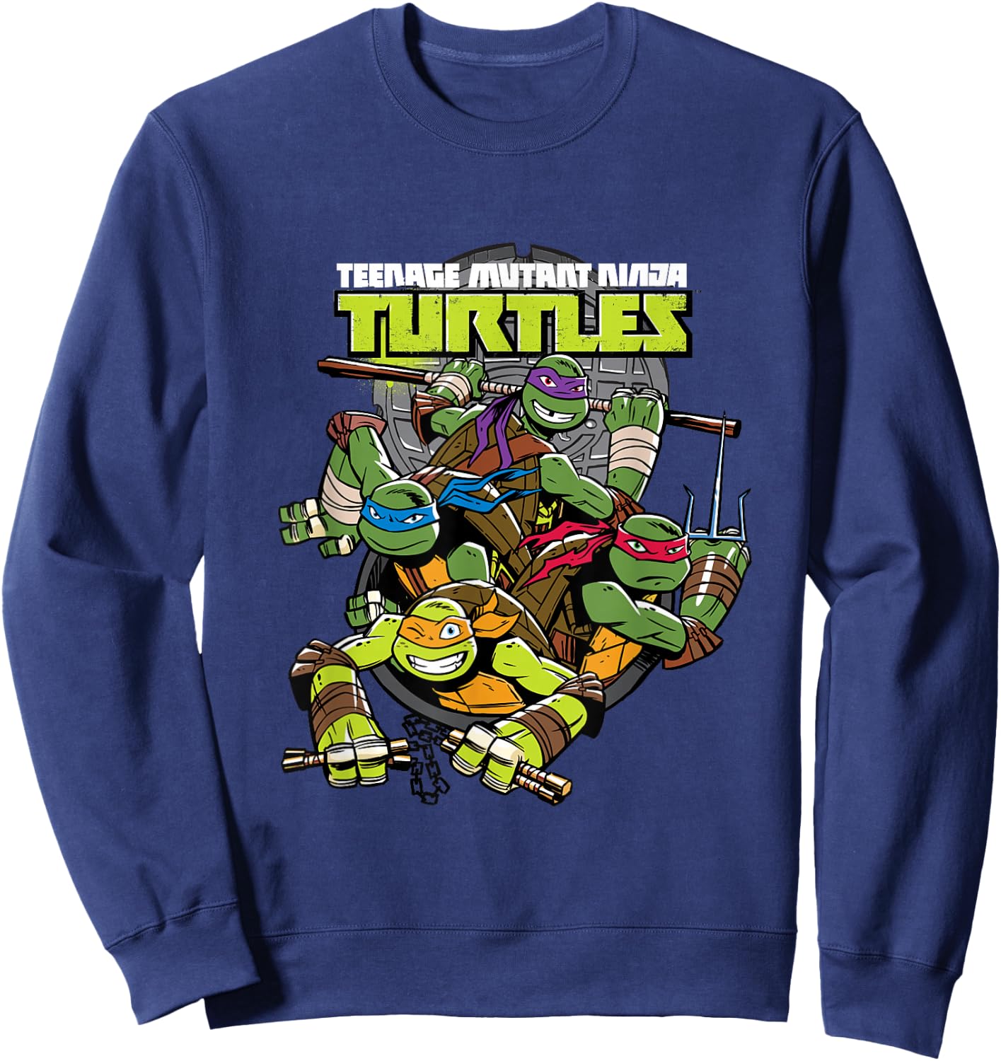 TMNT Popping Out Of Sewer Sweatshirt - Sweatshirt | Navy