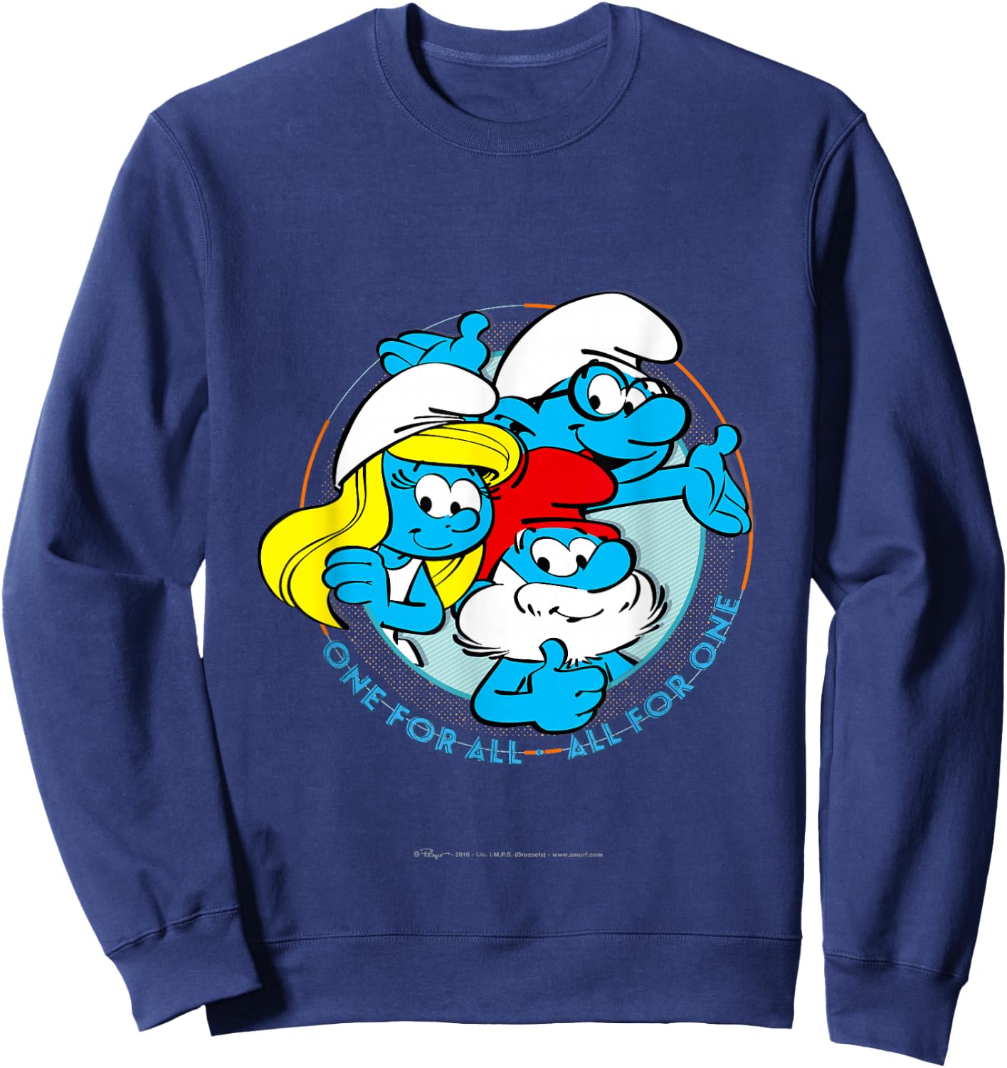 The Smurfs - One for All Sweatshirt - Sweatshirt | Navy