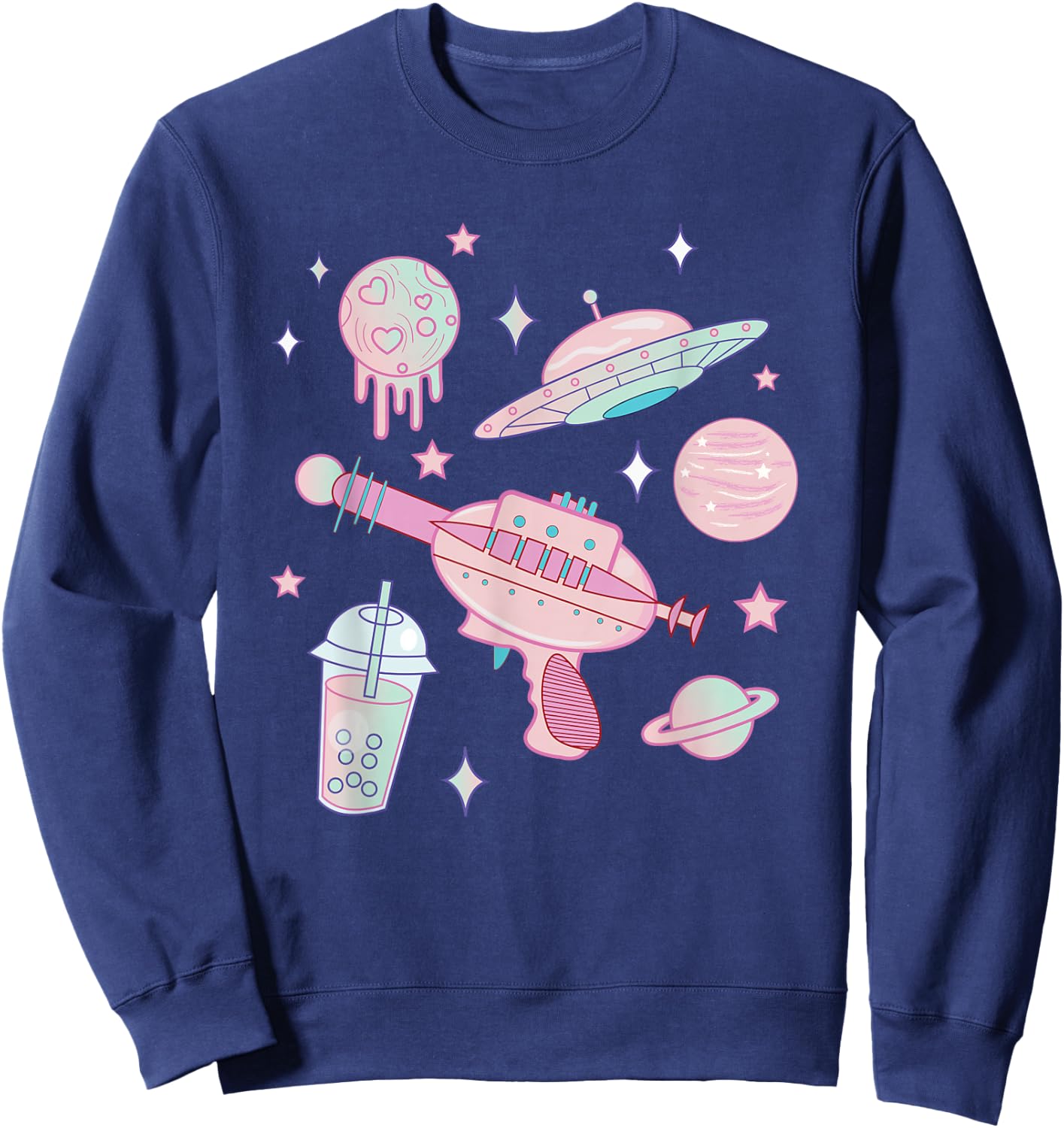 Alien Babe Pastel Goth Kawaii Sweatshirt - Sweatshirt | Navy