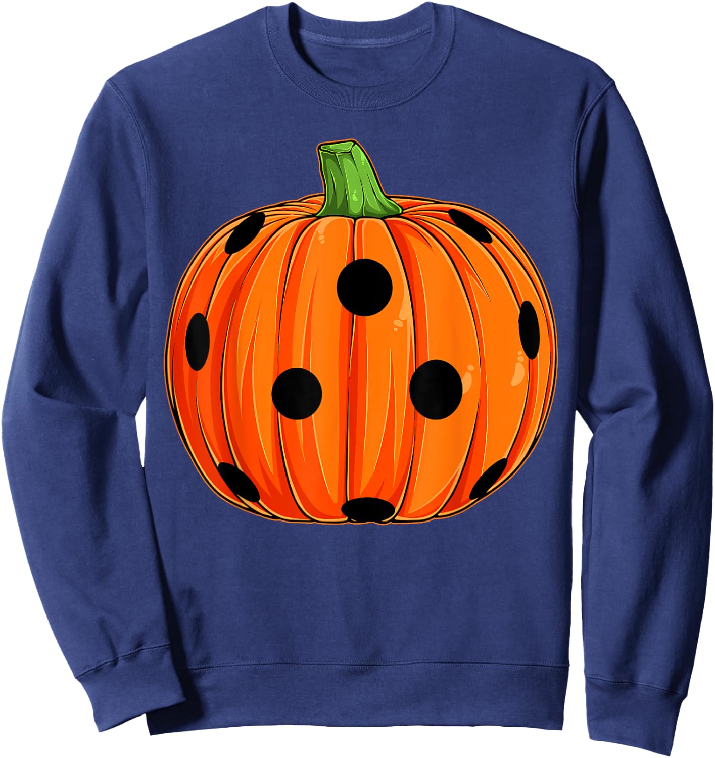 Funny Pickleball Pumpkin Happy Halloween Day Boys Men Women Sweatshirt - Sweatshirt | Navy