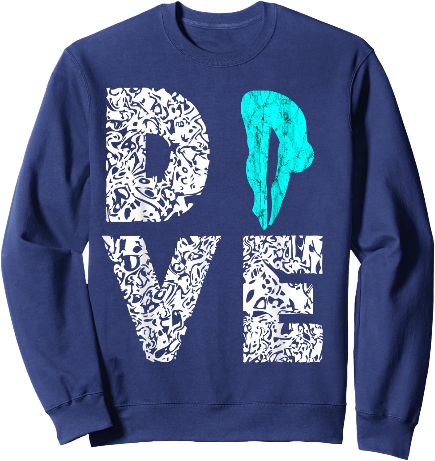 Dive Platform Diving Board Springboard Diving Diver Sweatshirt - Sweatshirt | Navy