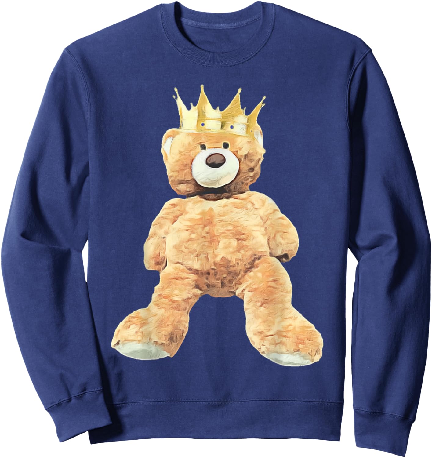 King Crown Teddy Bear Sweatshirt - Sweatshirt | Navy