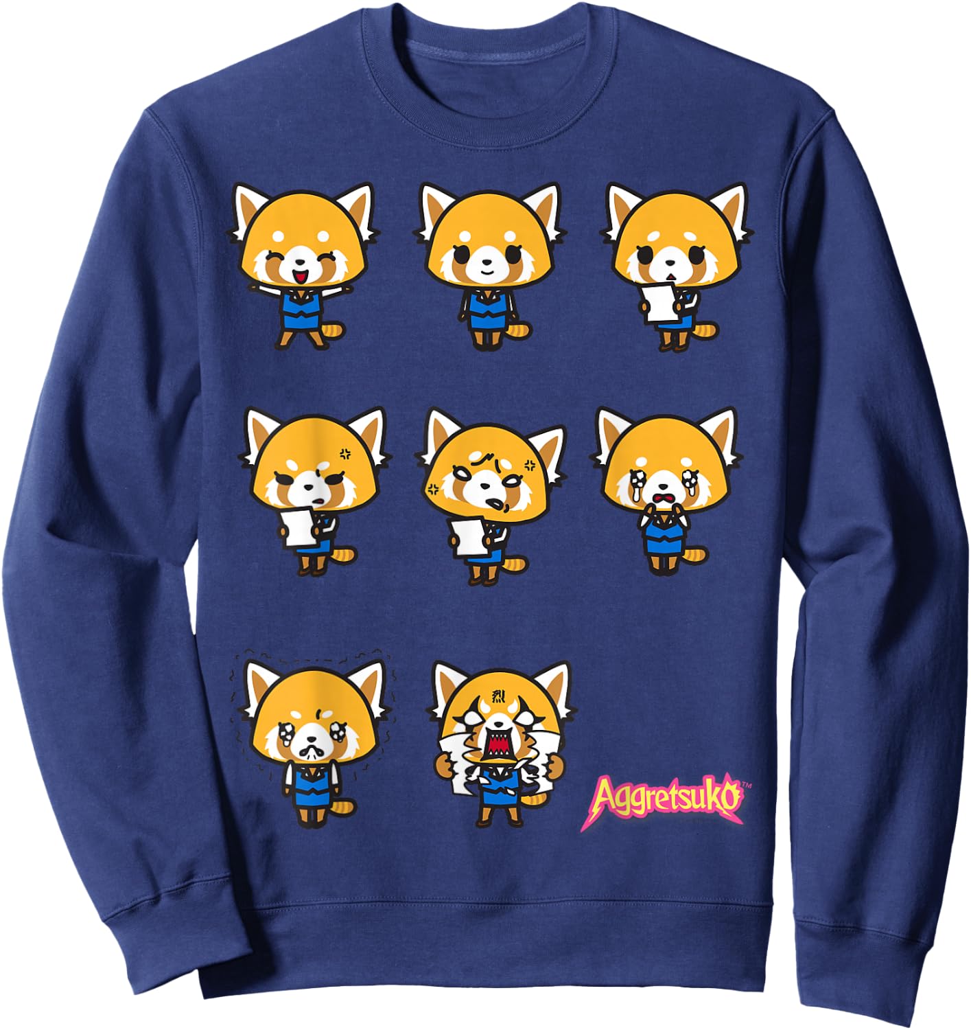 Aggretsuko Current Mood Shirt Sweatshirt - Sweatshirt | Navy