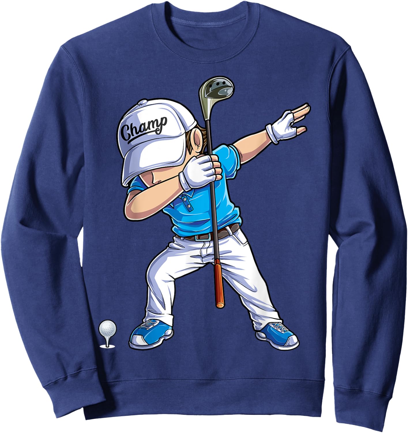 Dabbing Golf Player Golfer Golfing Funny Boys Men Dab Dance Small Sweatshirt - Sweatshirt | Navy