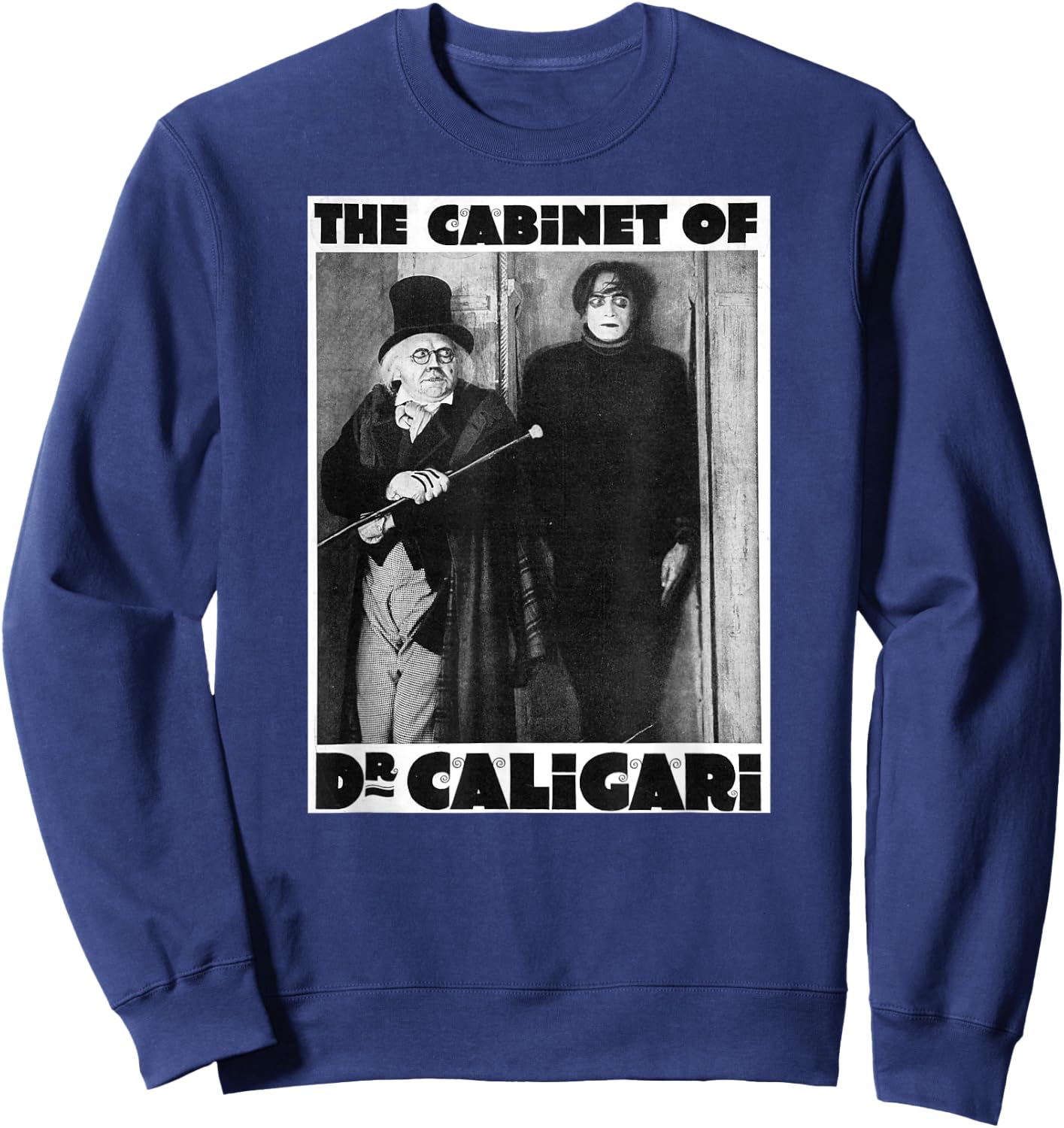 Dr Caligari Halloween Monster Poster Vintage Horror Movie Sweatshirt - Sweatshirt | Navy