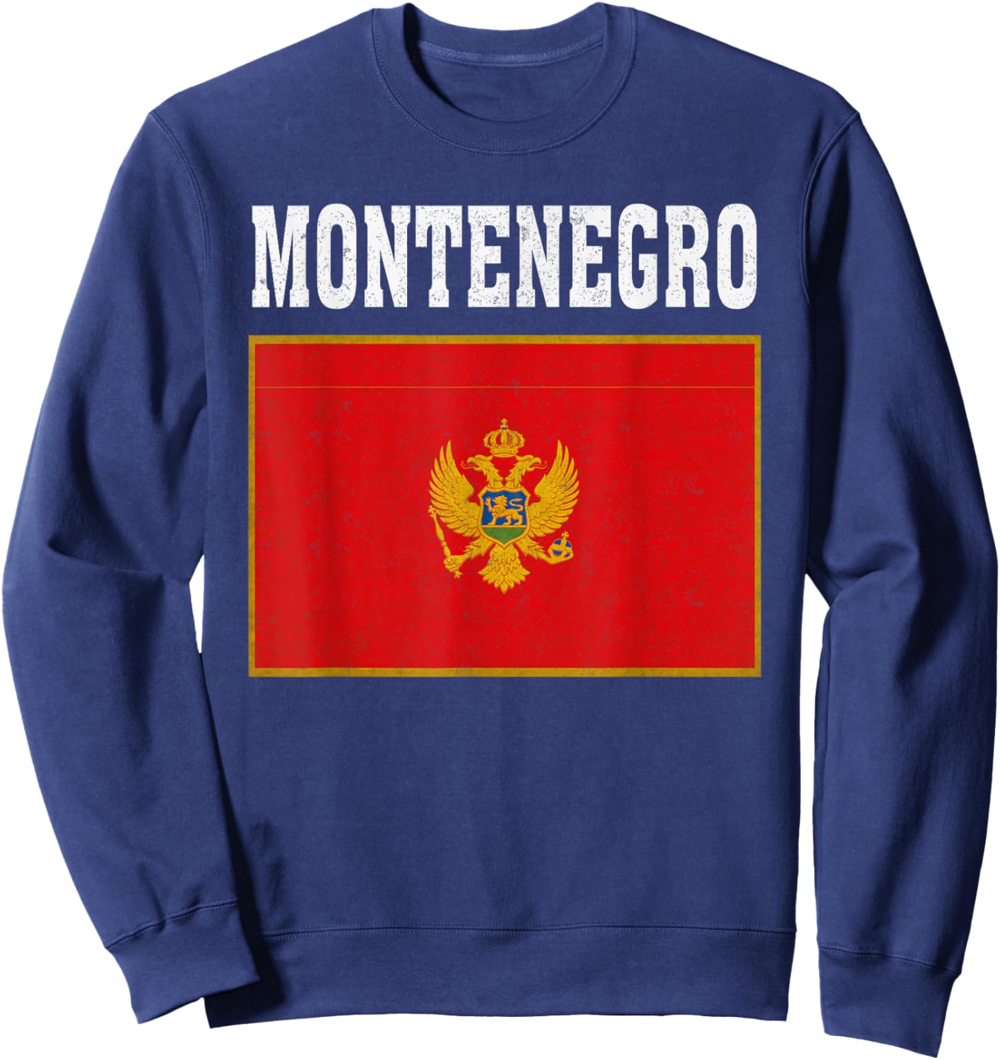 Montenegro Flag Patriotic National Roots Souvenir Sweatshirt - Sweatshirt | Navy