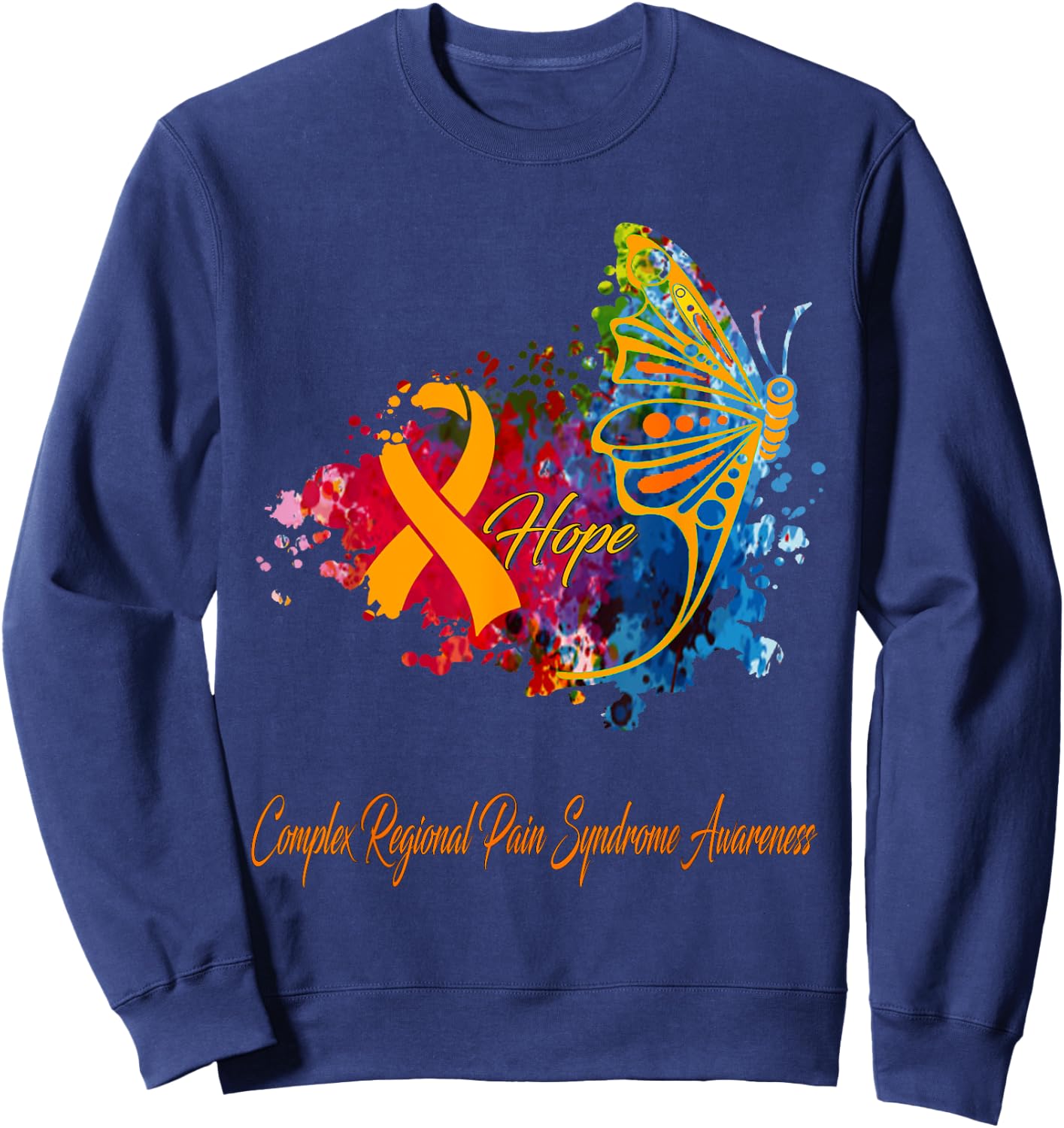 Complex Regional Pain Syndrome Awareness Sweatshirt - Sweatshirt | Navy