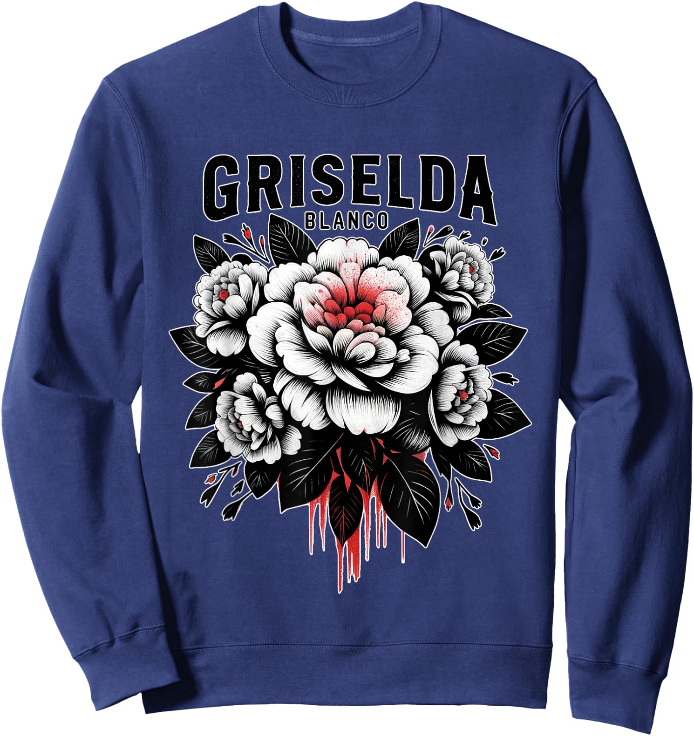 Griselda Blanco Floral Art Sweatshirt - Sweatshirt | Navy