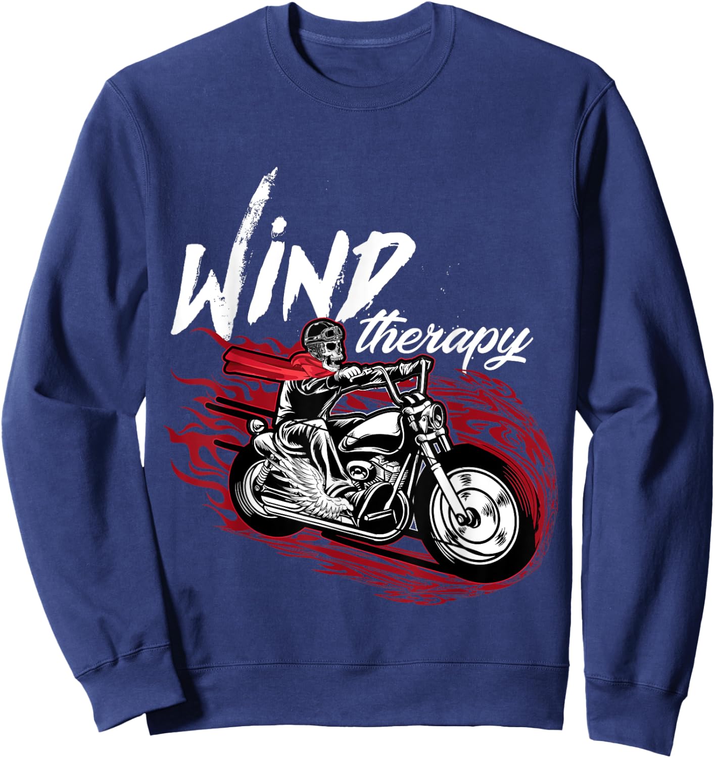 Wind Therapy Motorbike Motorcycle Men Women Sweatshirt - Sweatshirt | Navy