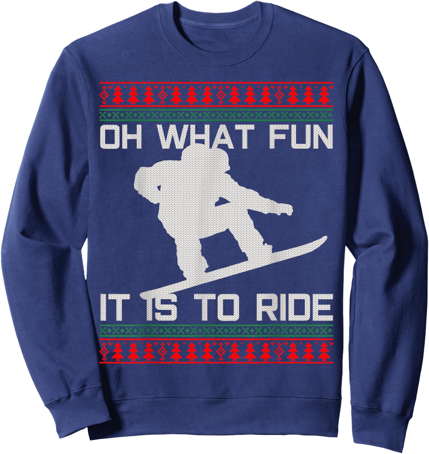 Snowboard Ugly Christmas - Christmas Funny Gift Sweatshirt - Sweatshirt | Navy