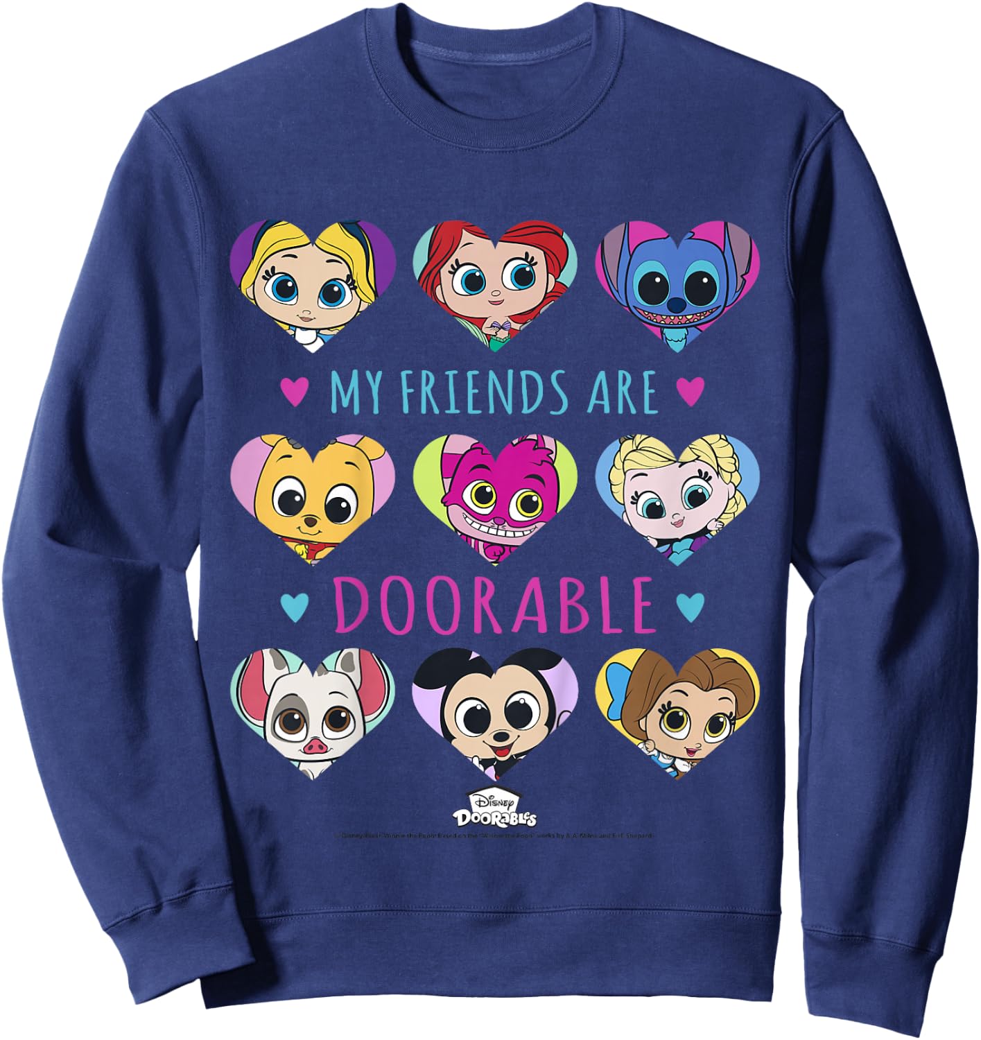 Disney Doorables Heart Friends Group Shot Sweatshirt - Sweatshirt | Navy
