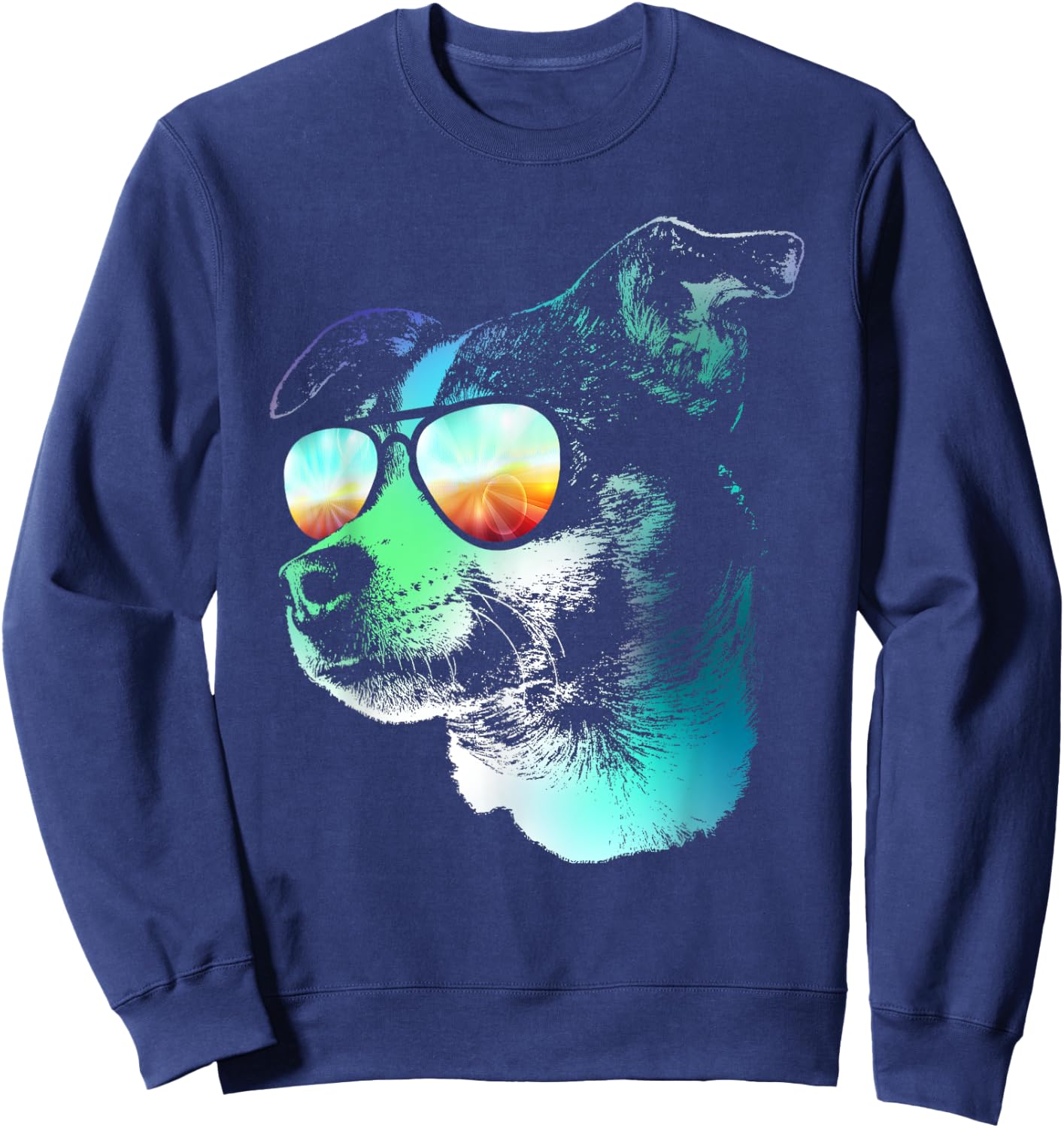 Disco Groovy Rat Terrier Dog Gift Sweatshirt - Sweatshirt | Navy