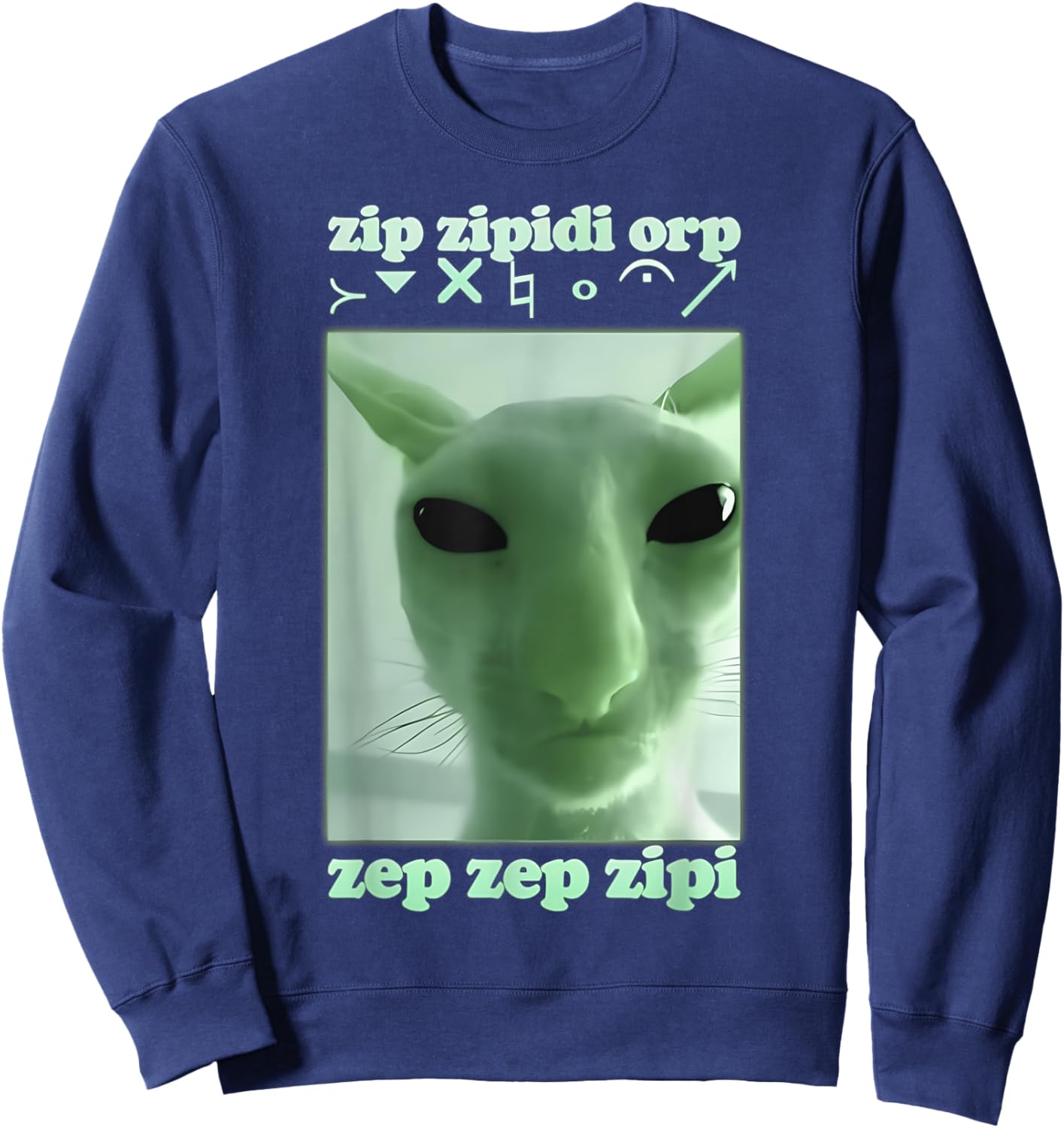 & Funny Meme Sweatshirt - Sweatshirt | Navy