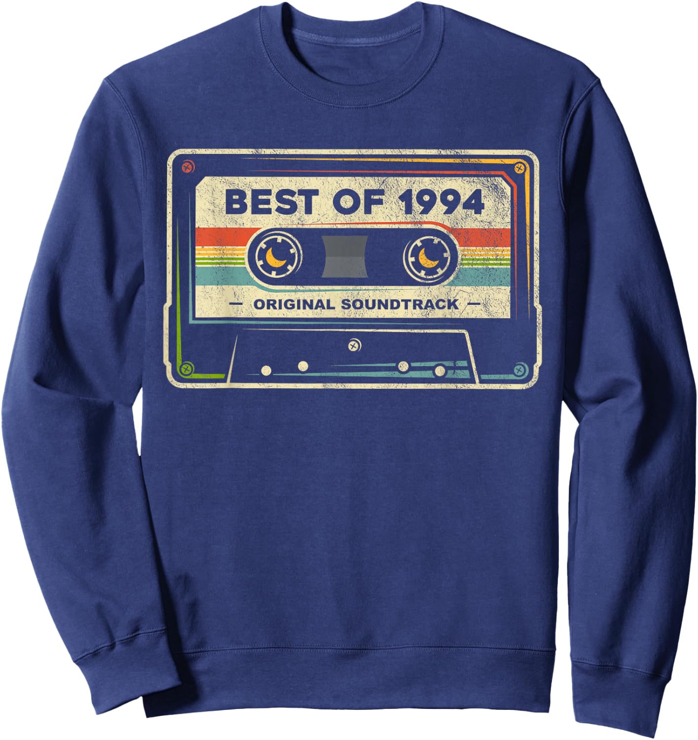 Retro Best of 1994 Mixtape Vintage 30th Birthday Cassette Sweatshirt - Sweatshirt | Navy