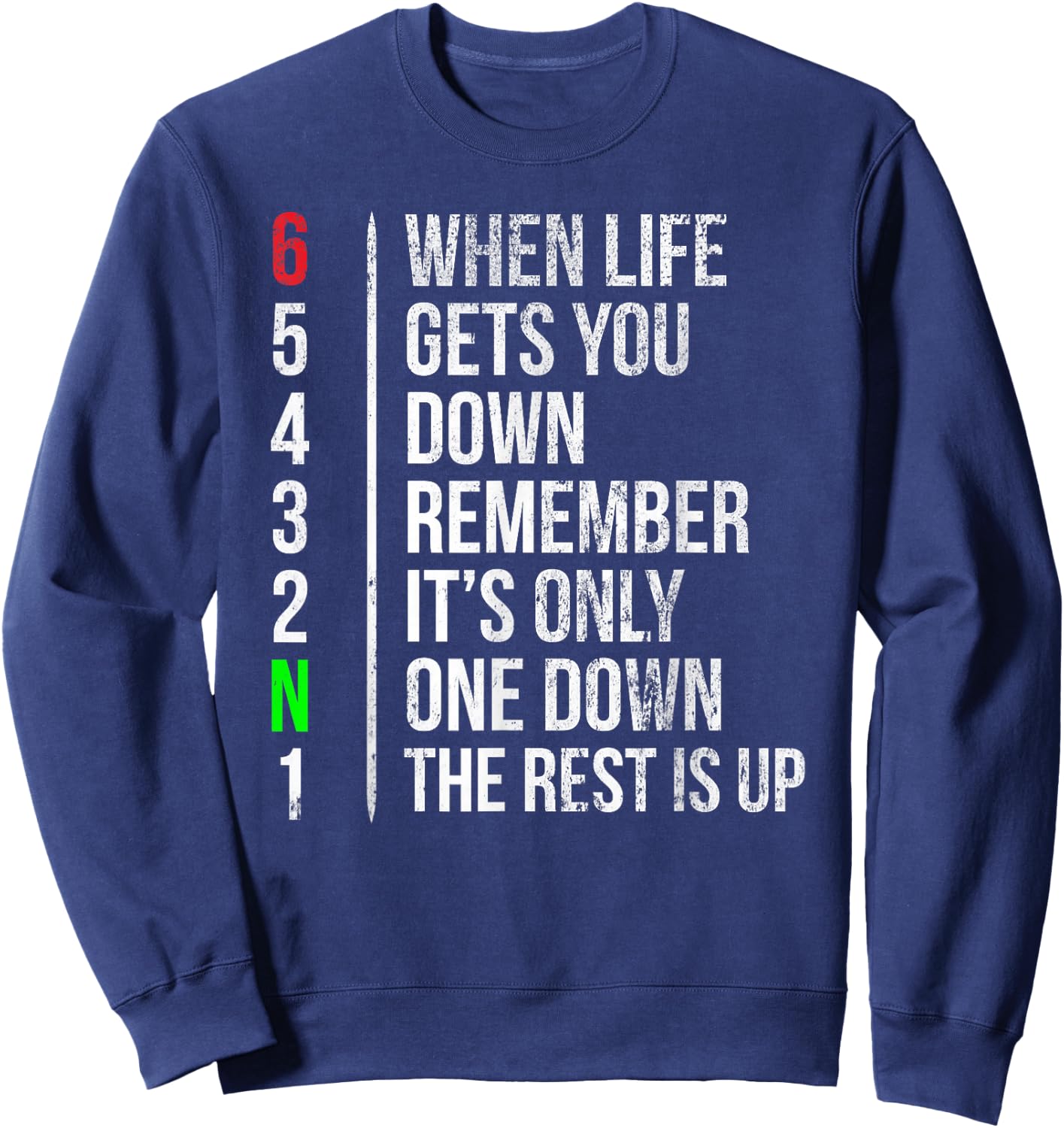 Motorbike Motorcycle Gears When Life Gets You Down Sweatshirt - Sweatshirt | Navy
