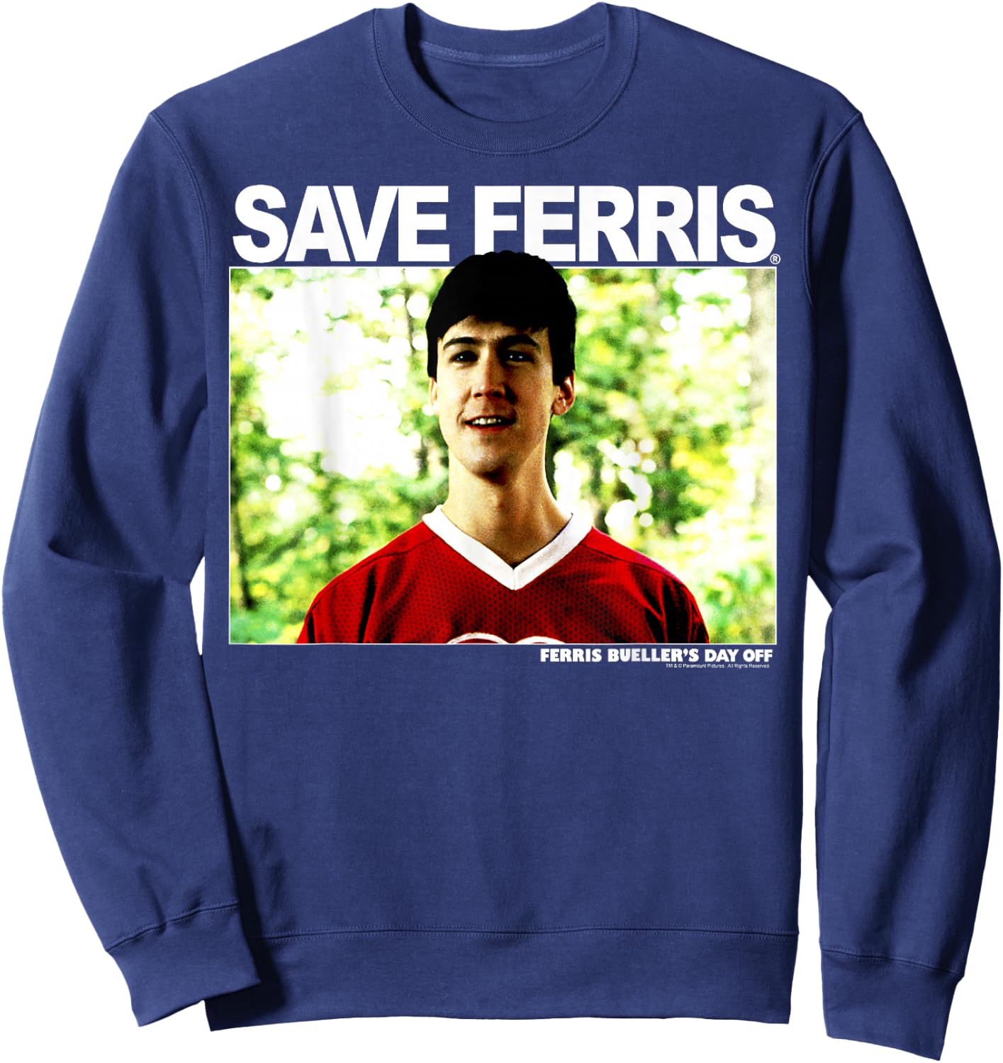 Ferris Bueller's Day Off Cameron Save Ferris Photoreal Sweatshirt - Sweatshirt | Navy