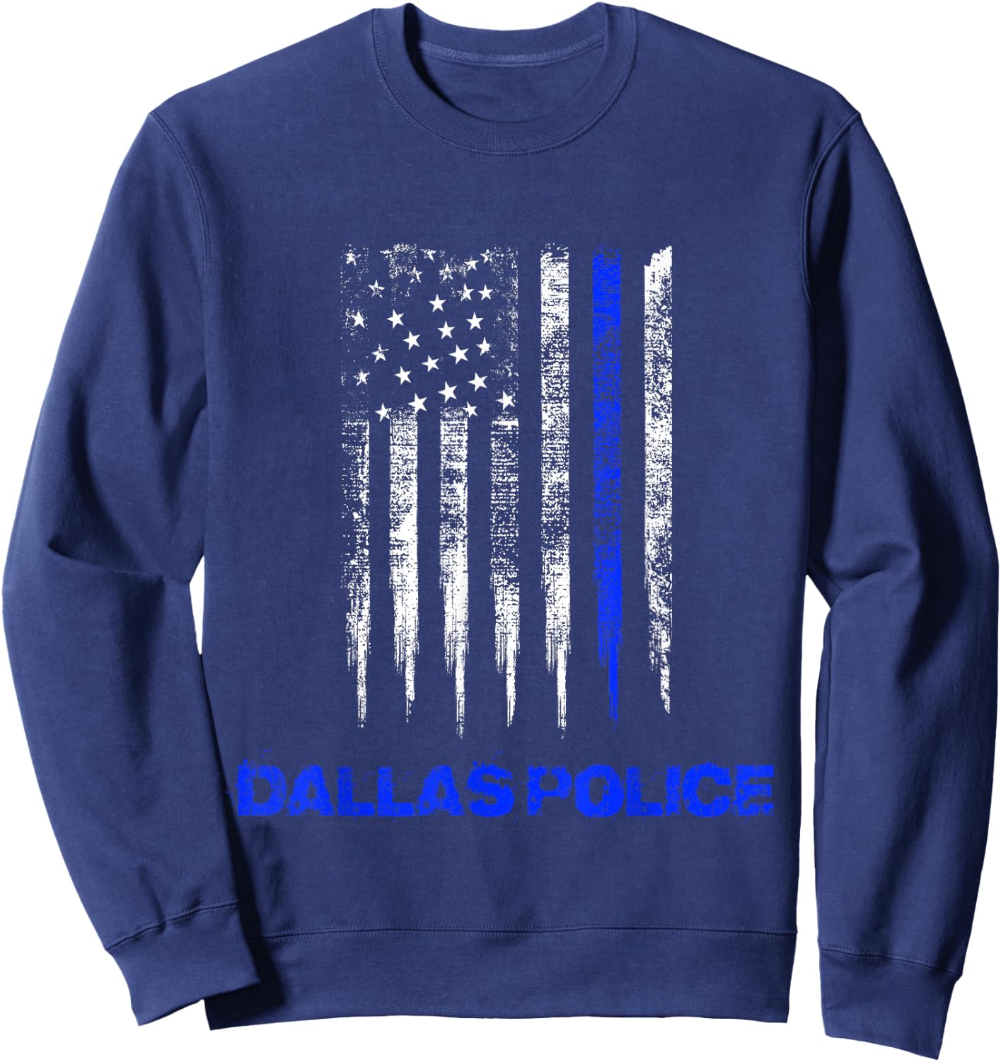 Dallas Police thin blue line Sweatshirt - Sweatshirt | Navy