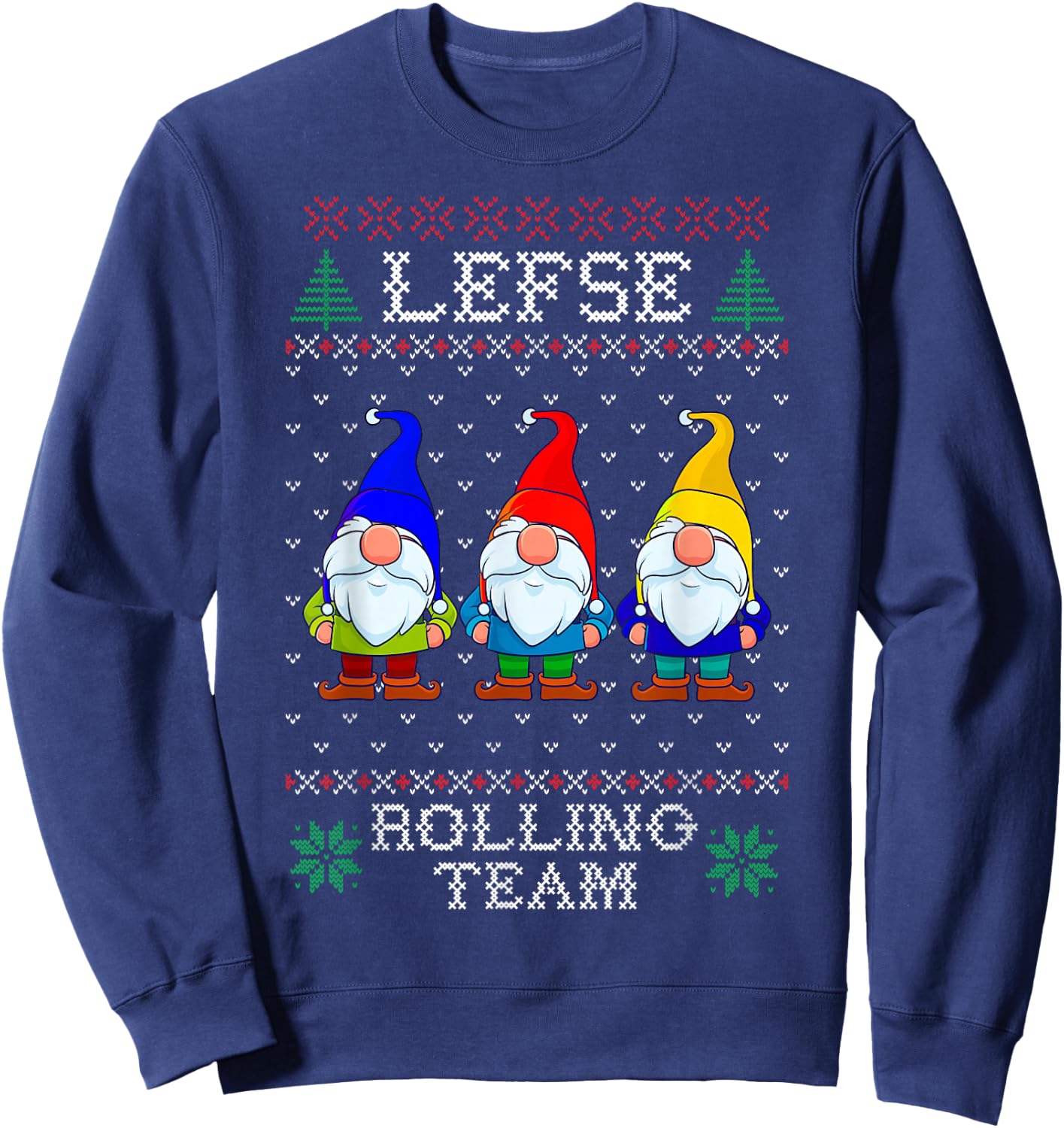 Lefse Rolling Team, Christmas Baking Tomte Gnome Xmas Women Sweatshirt - Sweatshirt | Navy