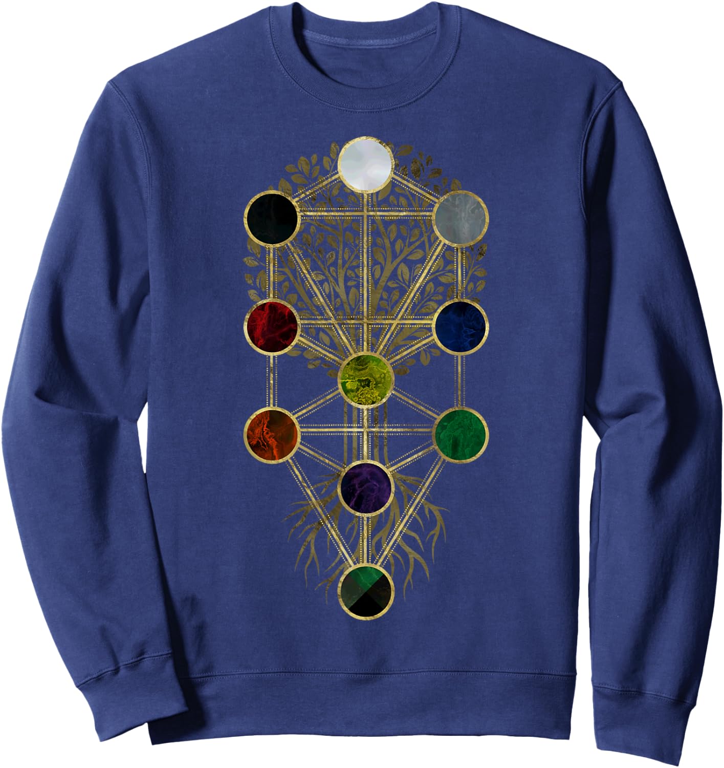Kabbalah The Tree of Life - Etz Hayim Sweatshirt - Sweatshirt | Navy