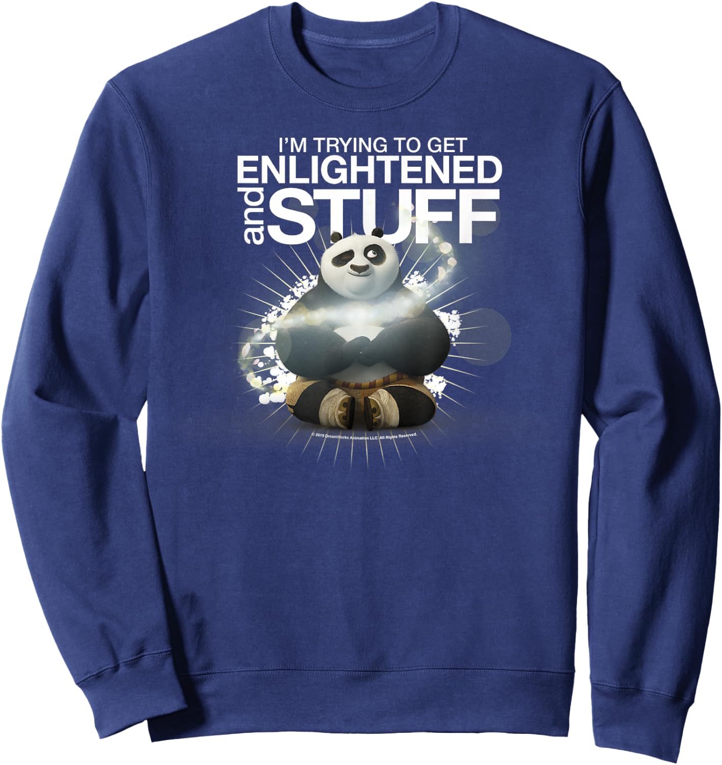 Kung Fu Panda Enlightened And Stuff Po Portrait Sweatshirt - Sweatshirt | Navy