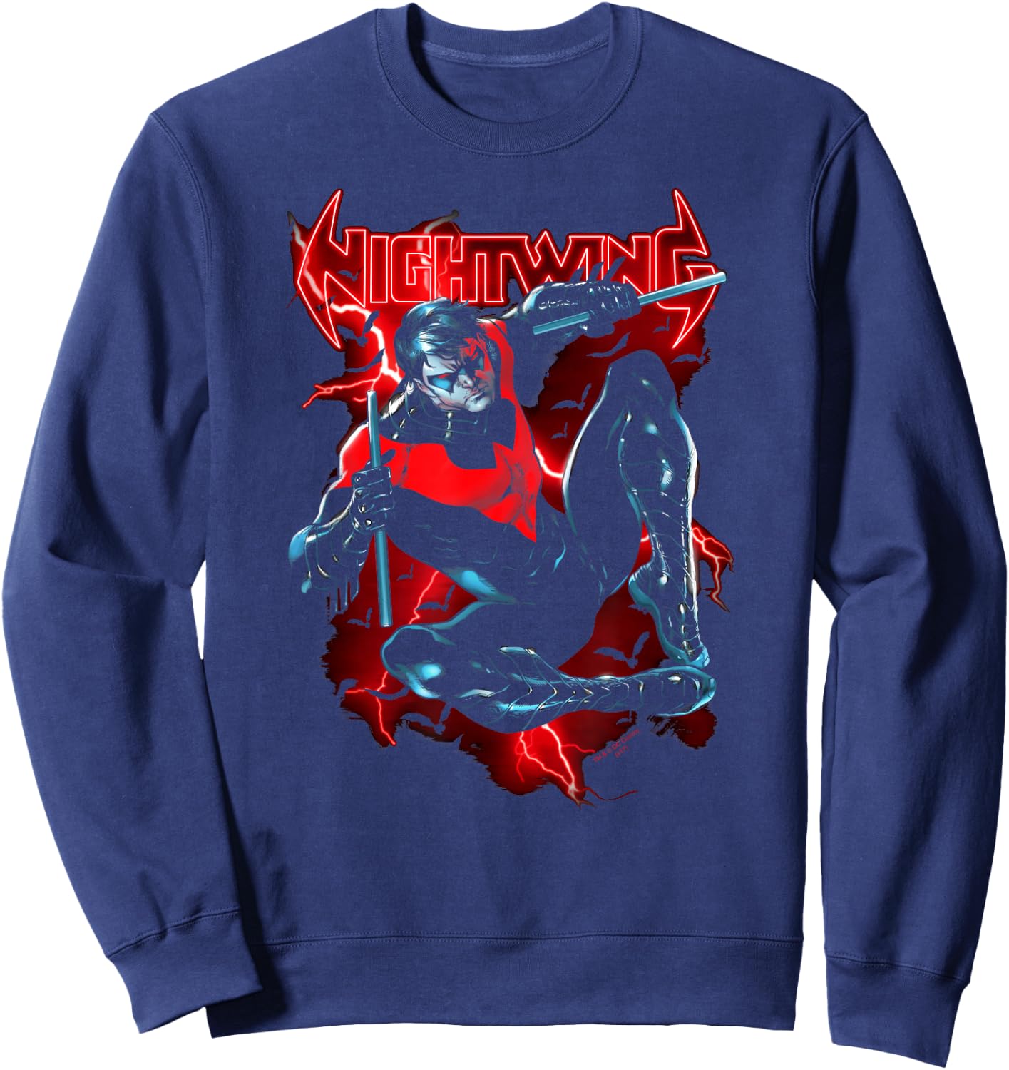 Batman Nightwing Lightwing Sweatshirt - Sweatshirt | Navy